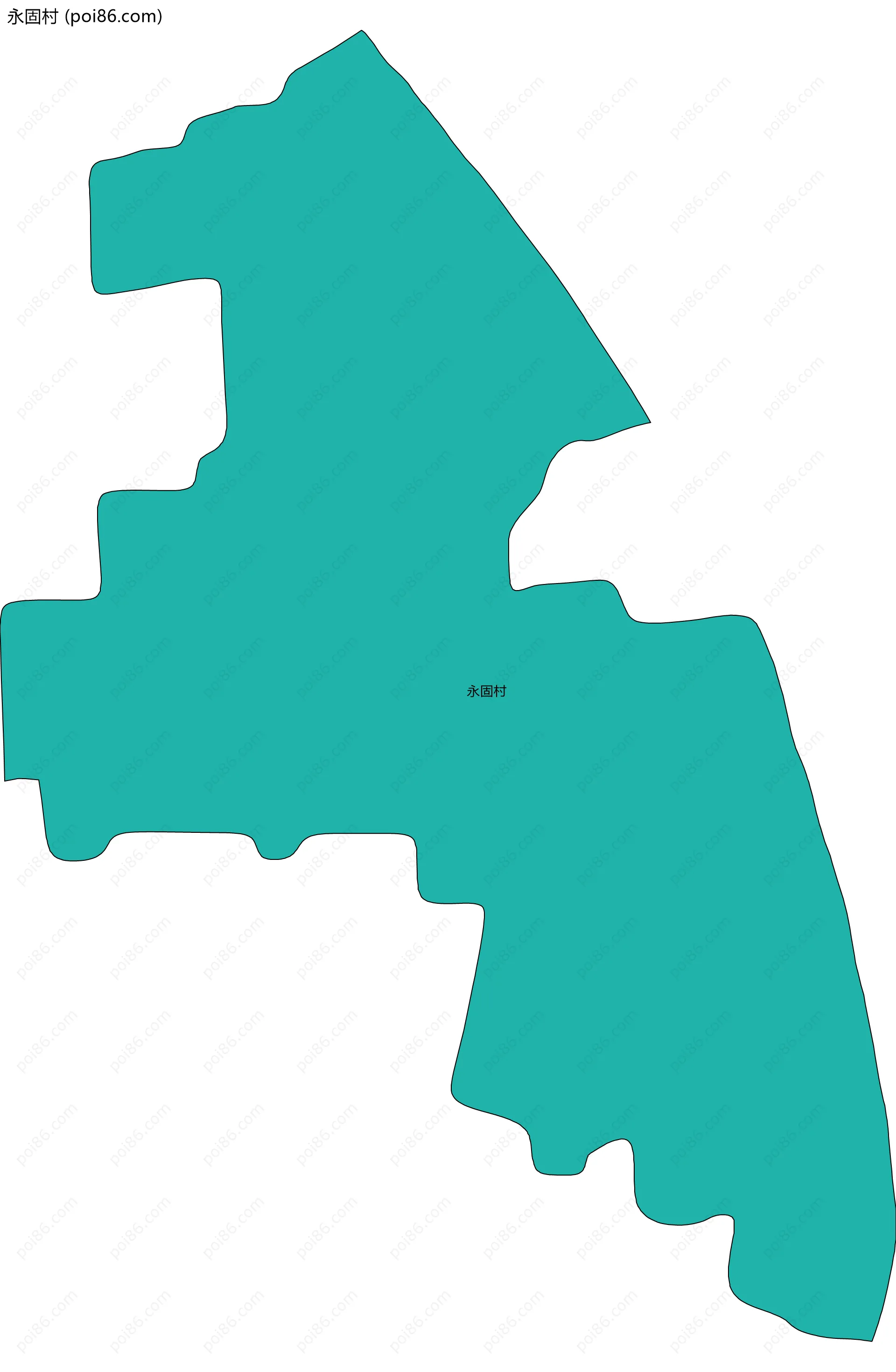 永固村边界地图