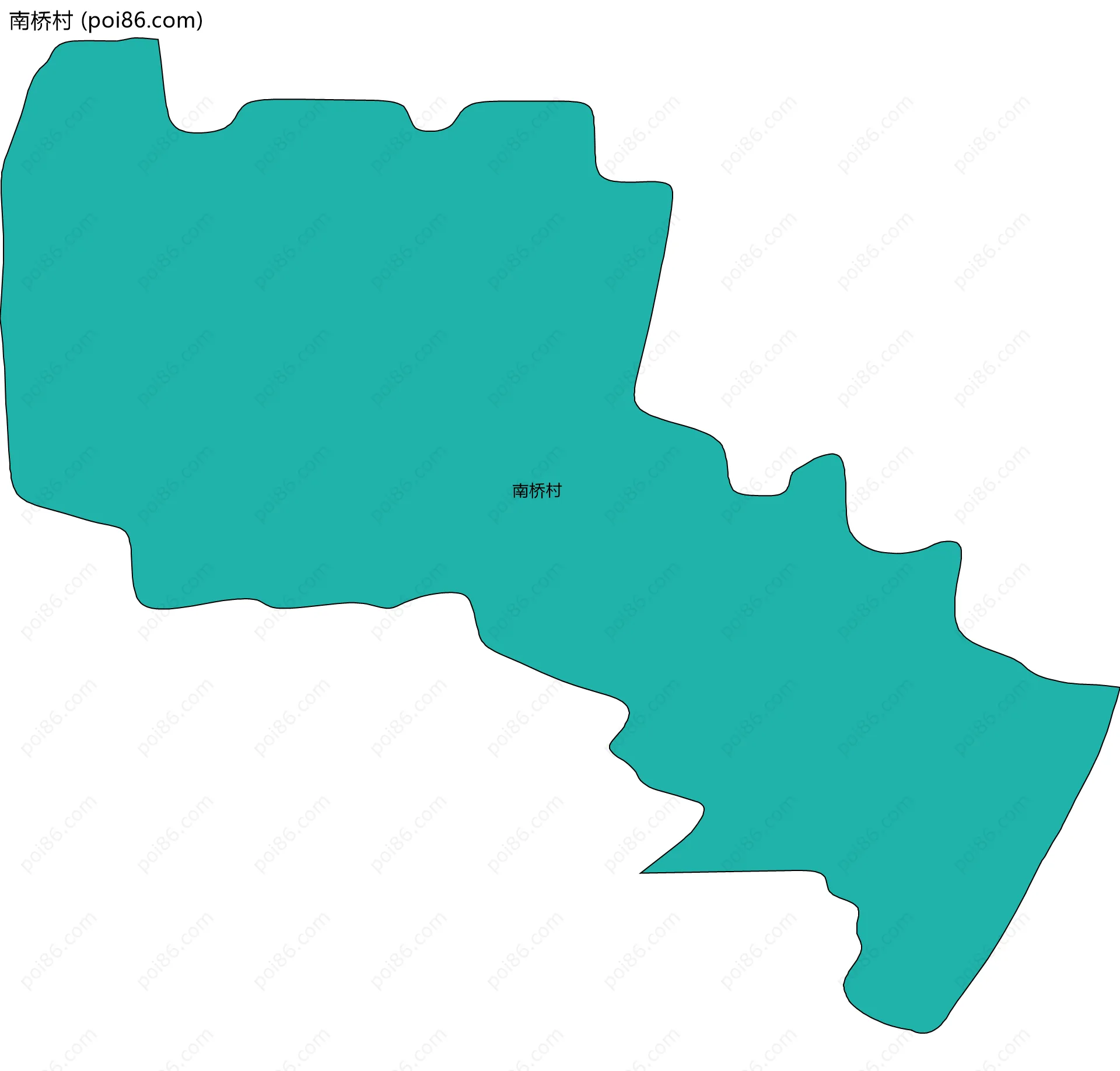 南桥村边界地图