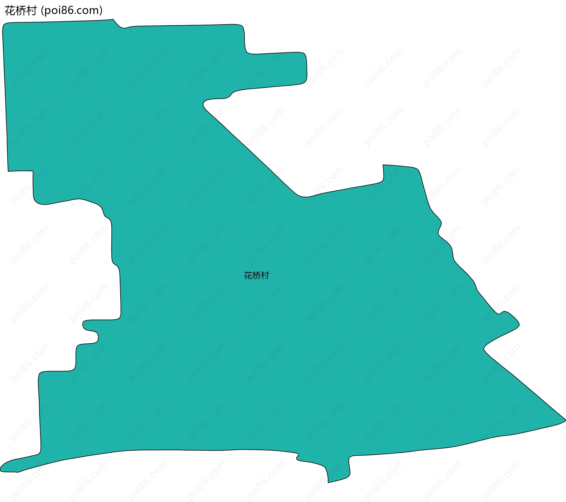 花桥村边界地图