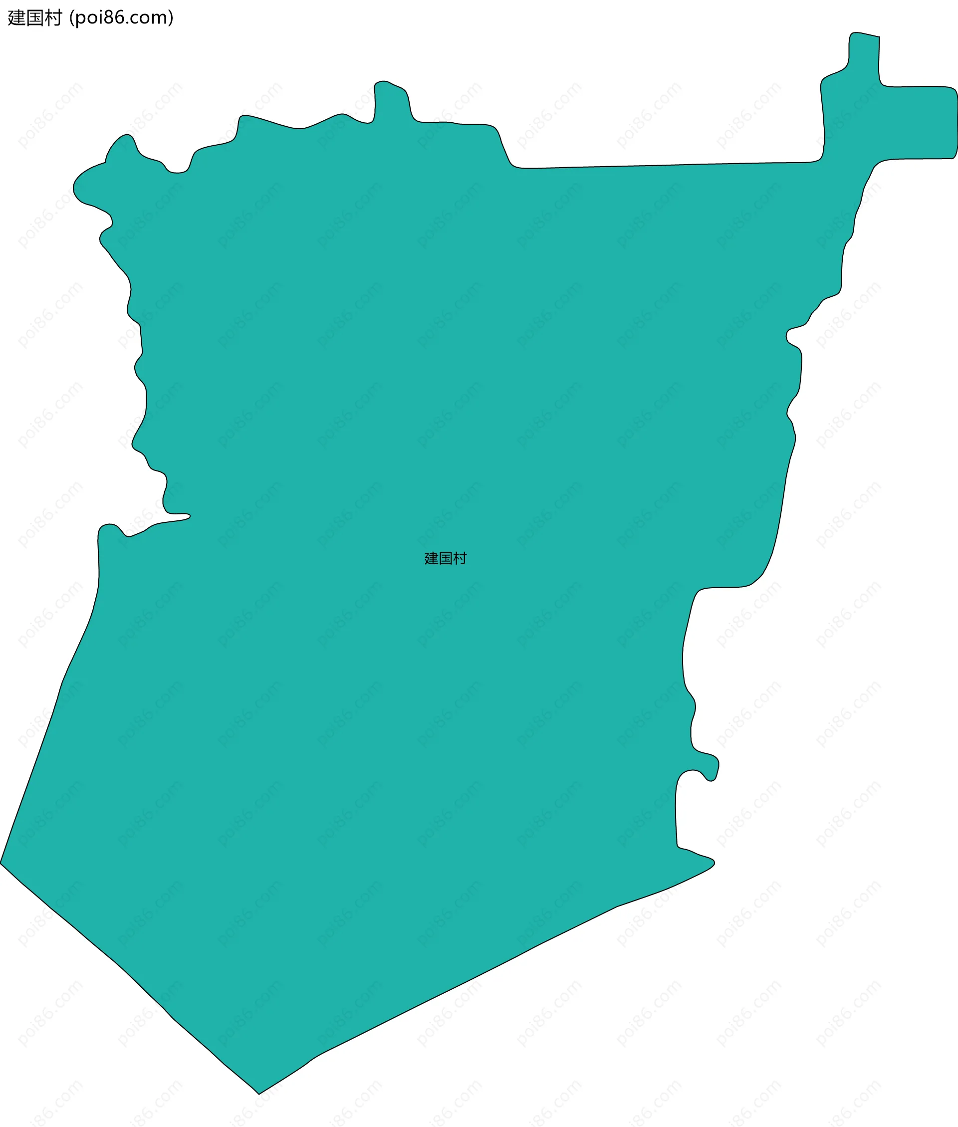 建国村边界地图