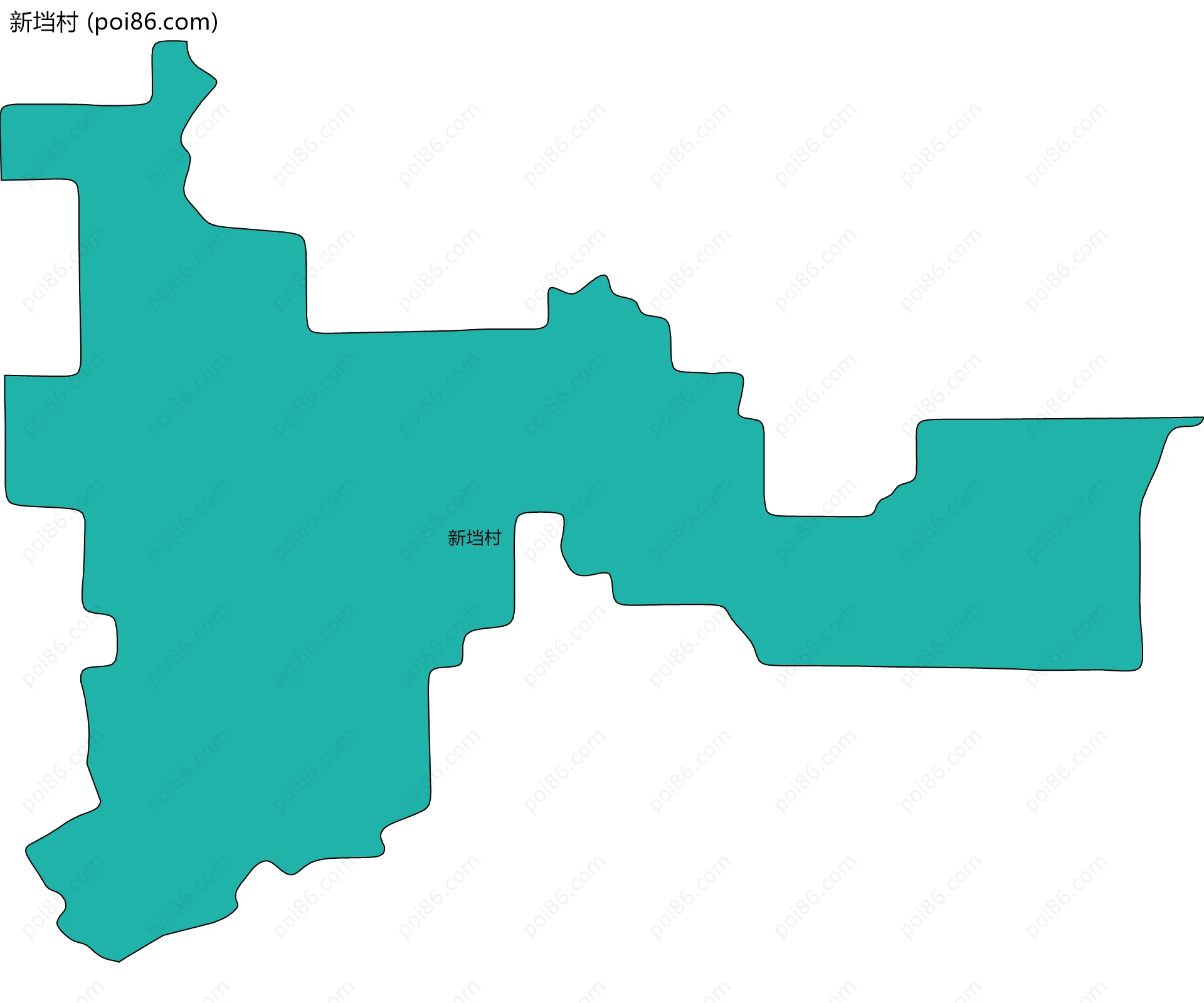新垱村边界地图