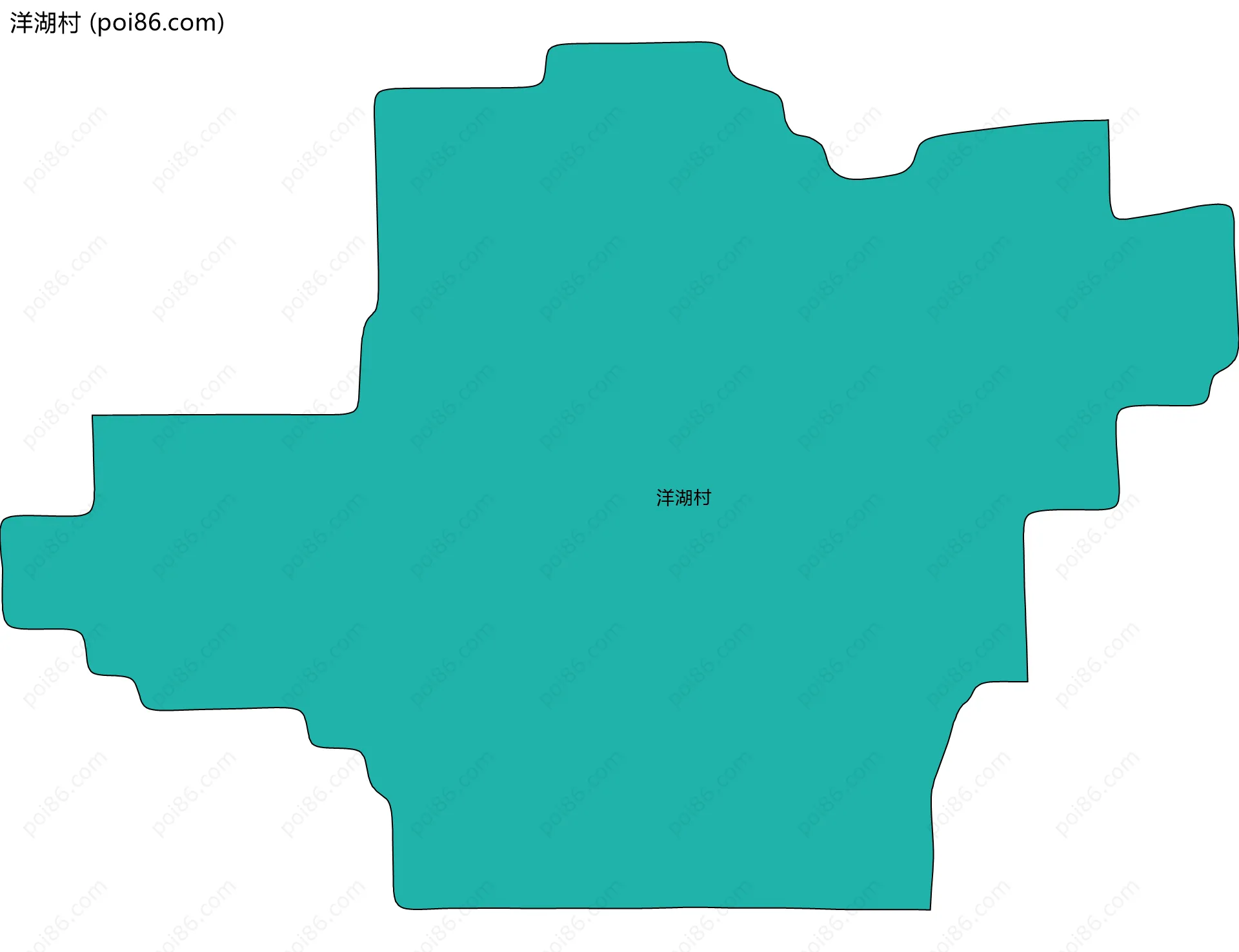 洋湖村边界地图