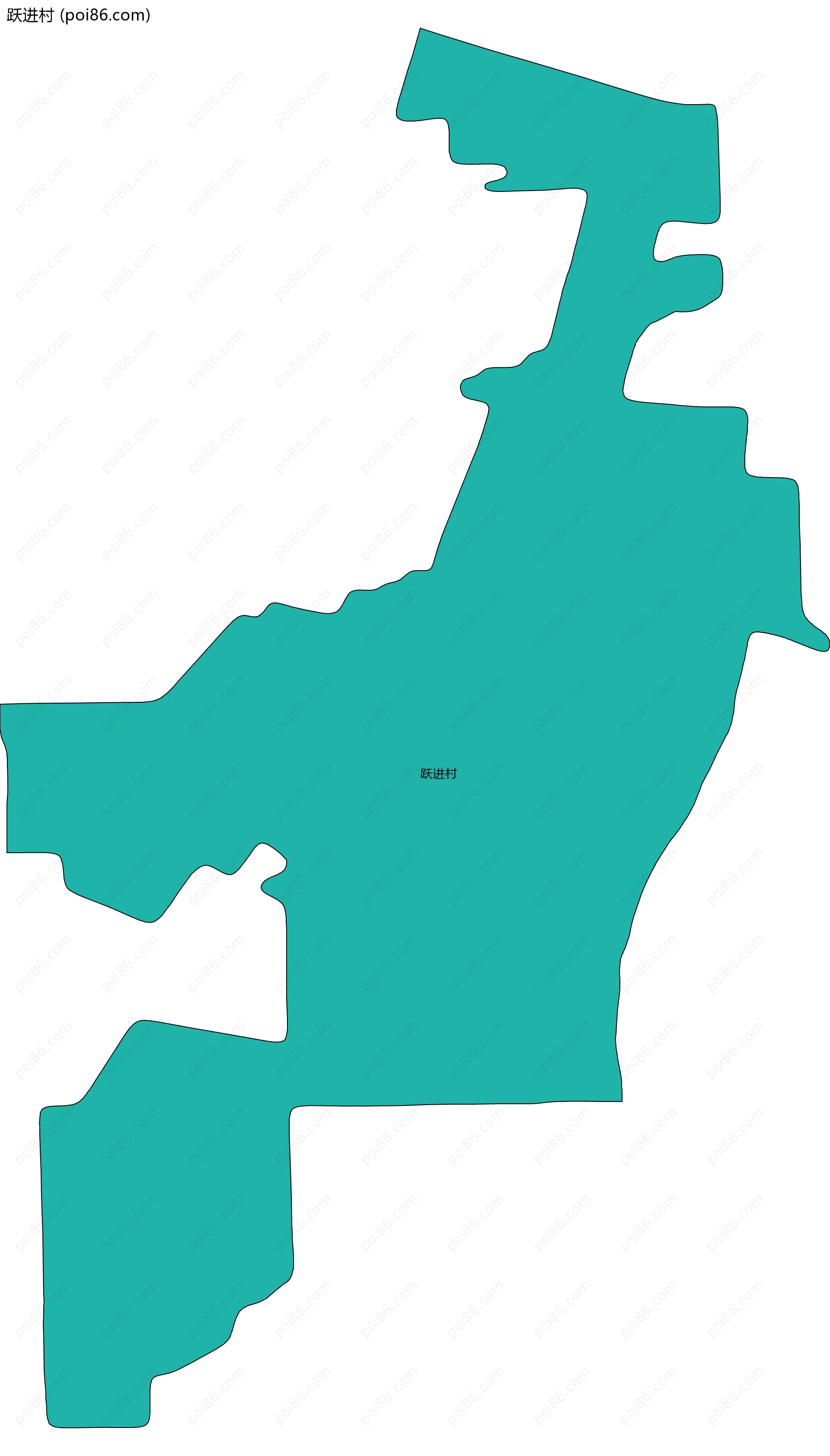 跃进村边界地图