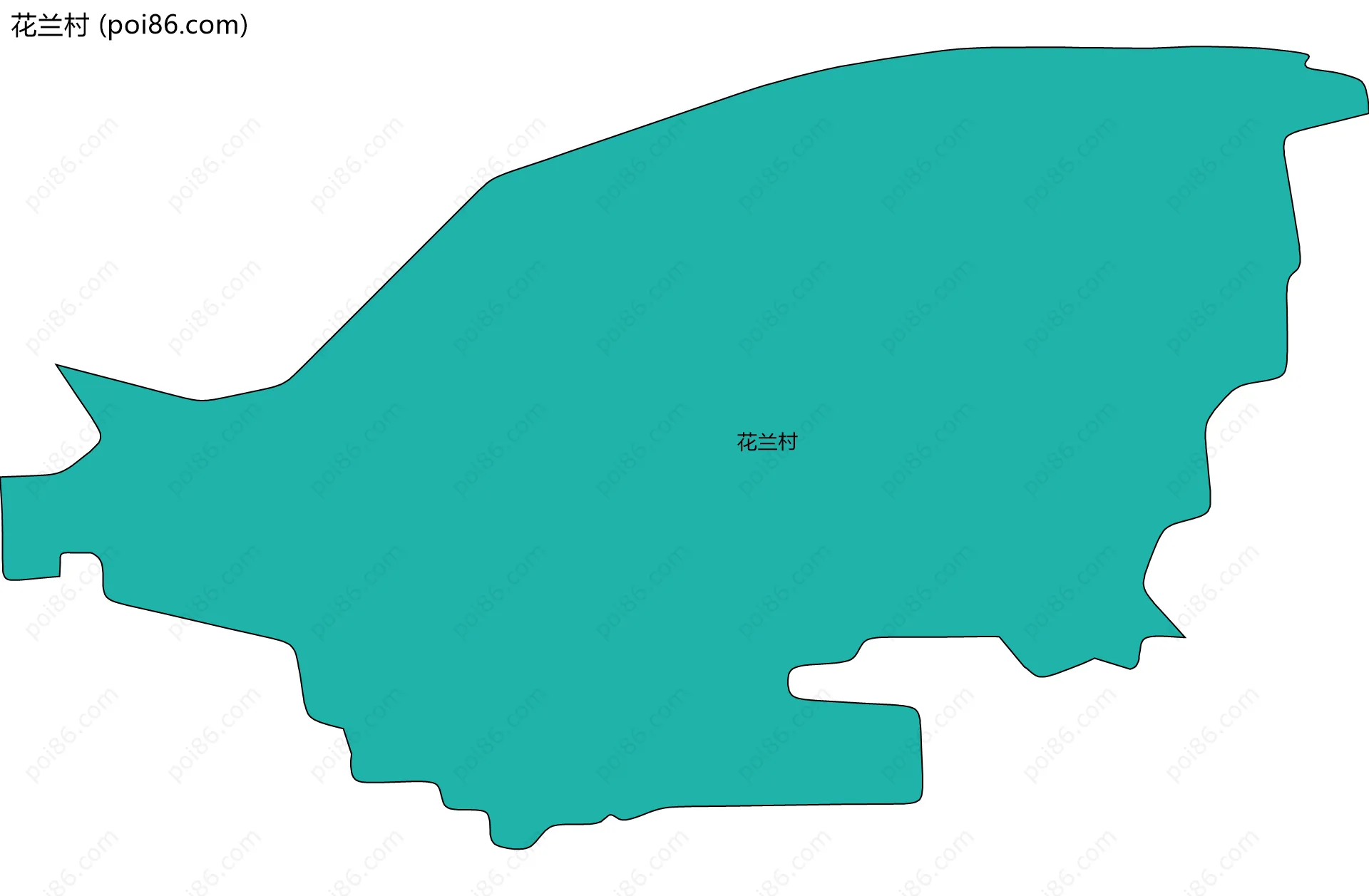 花兰村边界地图