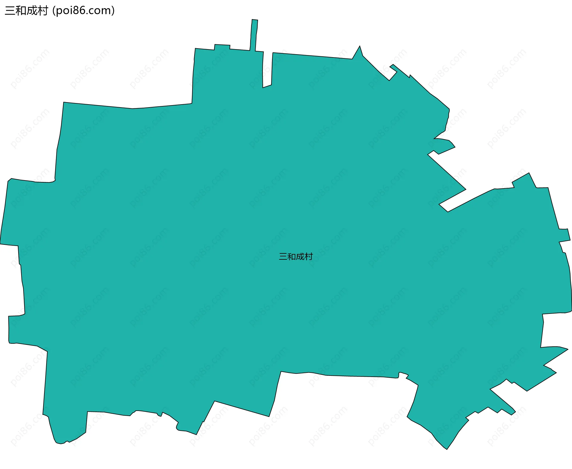 三和成村边界地图