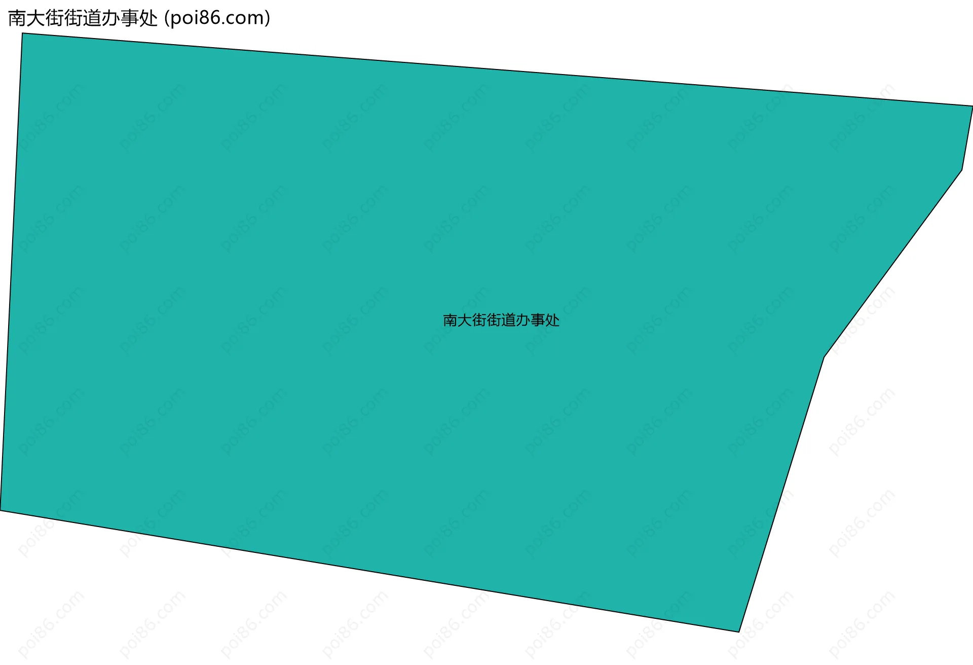 南大街街道办事处边界地图