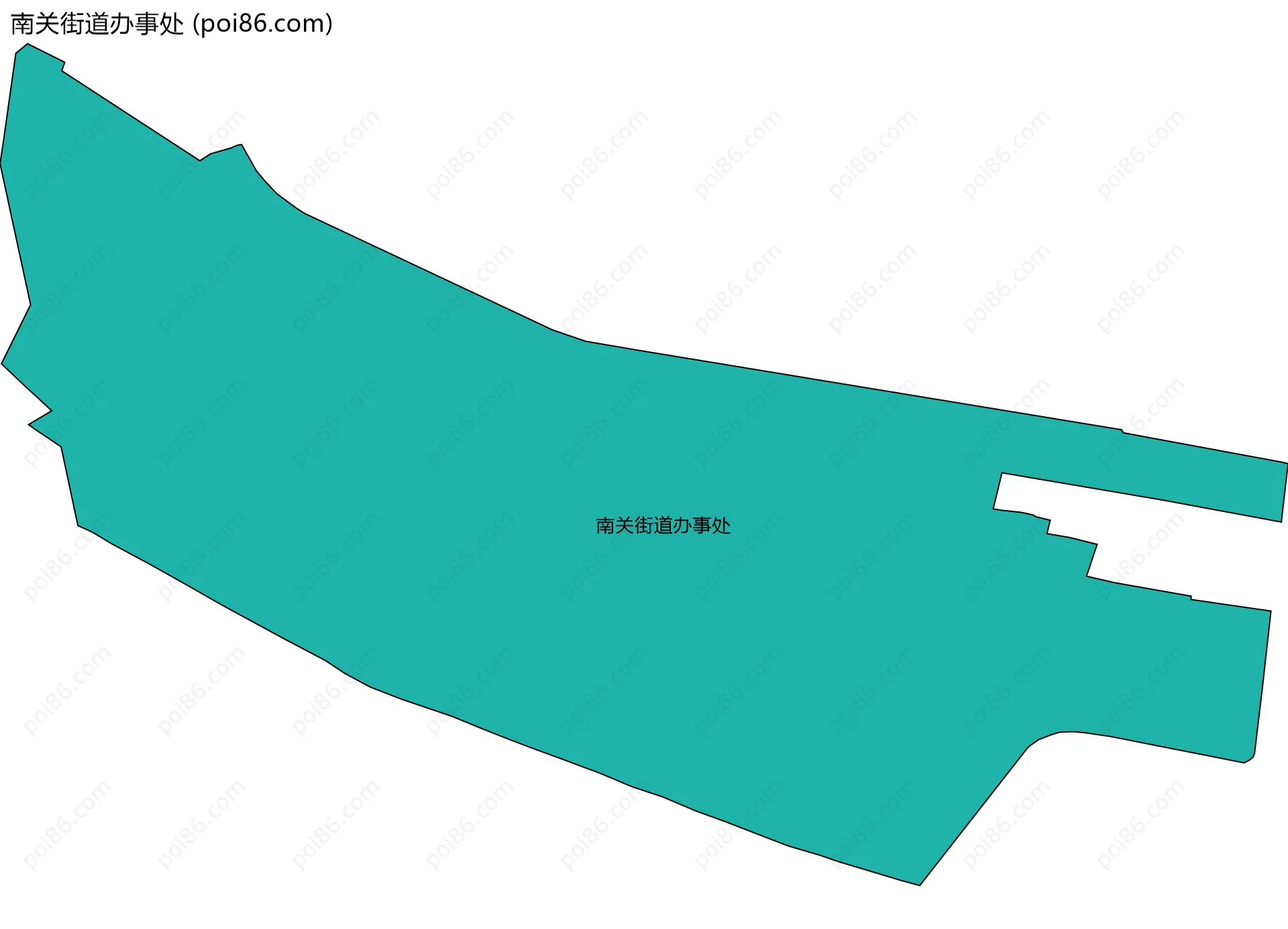 南关街道办事处边界地图