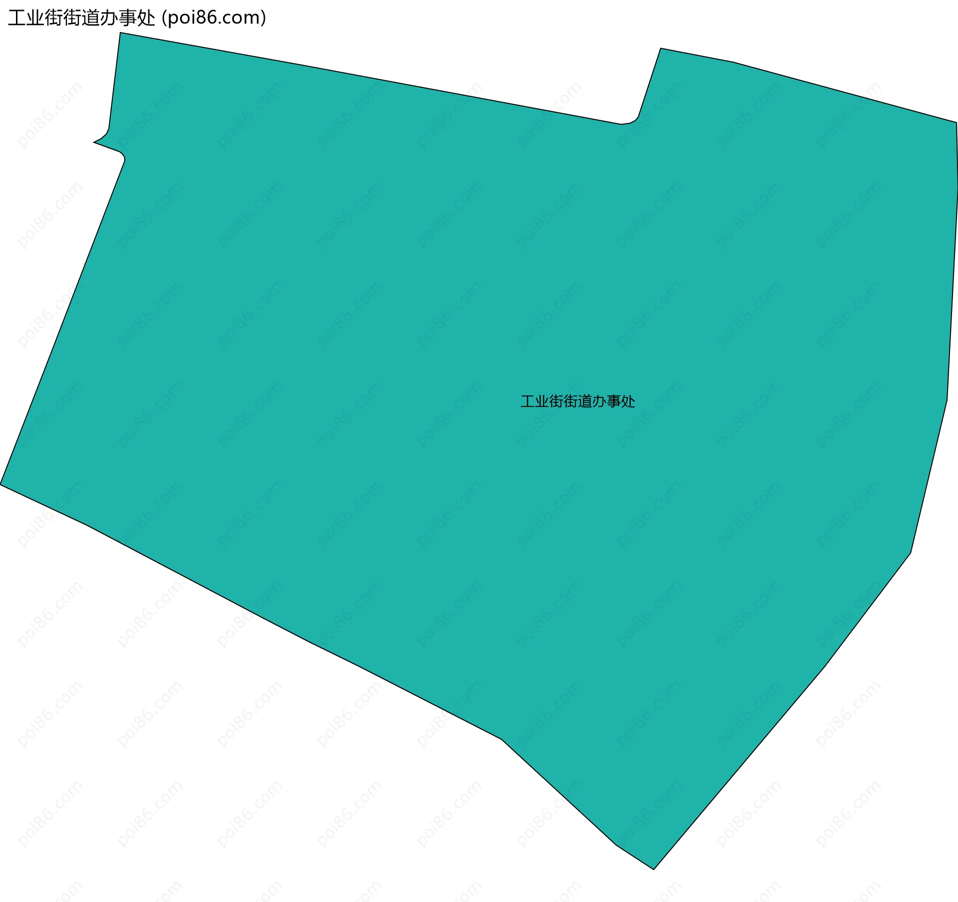 工业街街道办事处边界地图