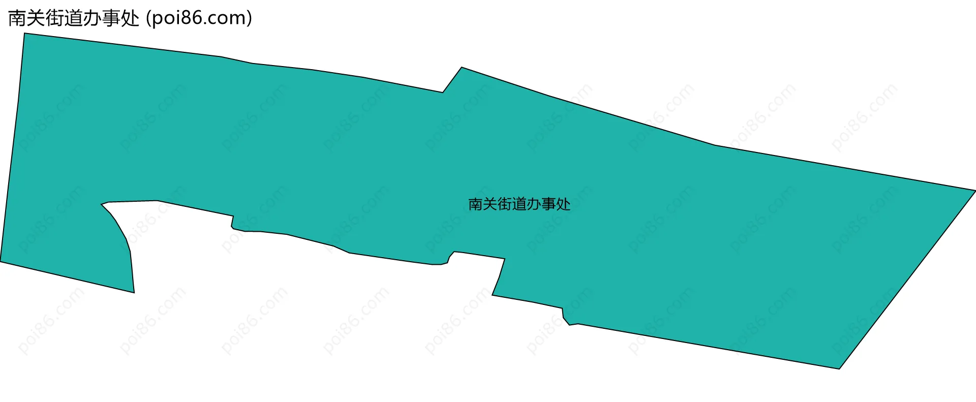 南关街道办事处边界地图