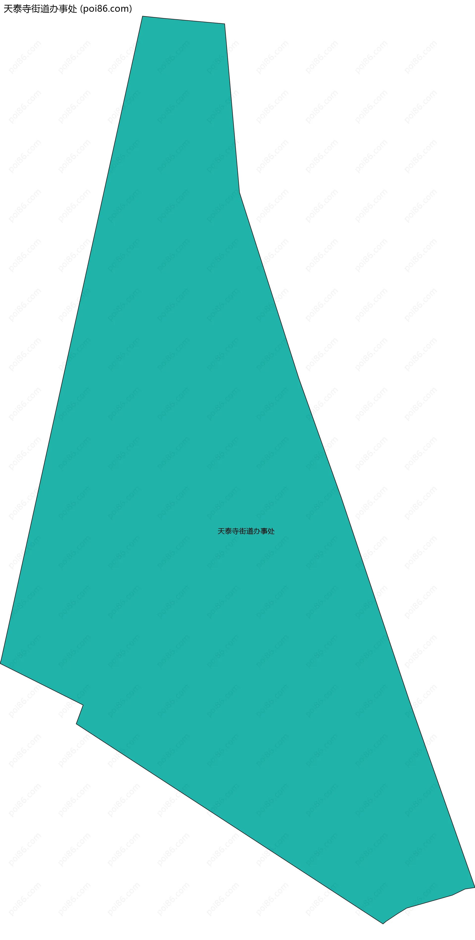 天泰寺街道办事处边界地图