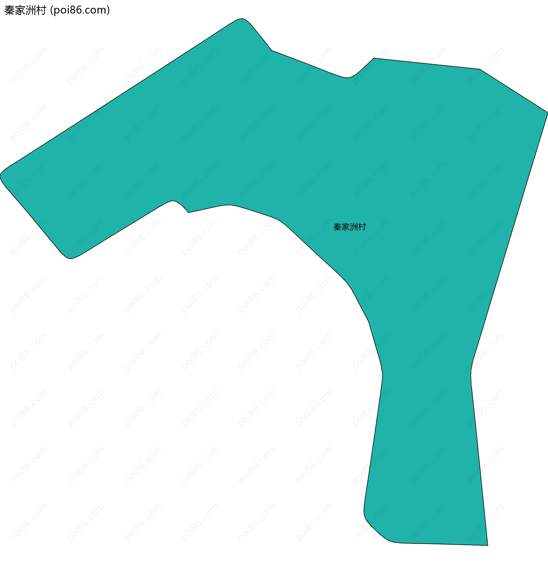 秦家洲村边界地图