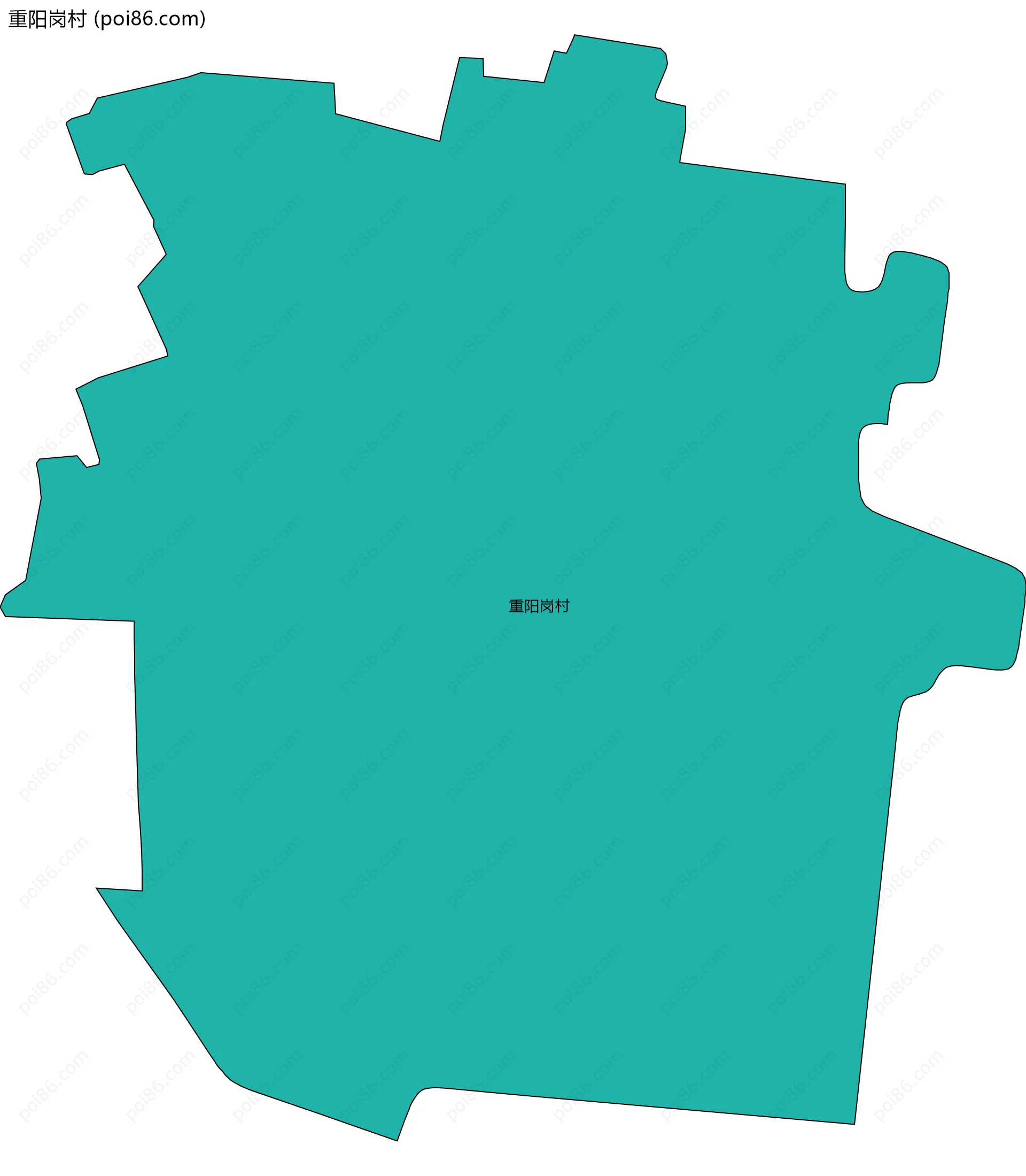 重阳岗村边界地图