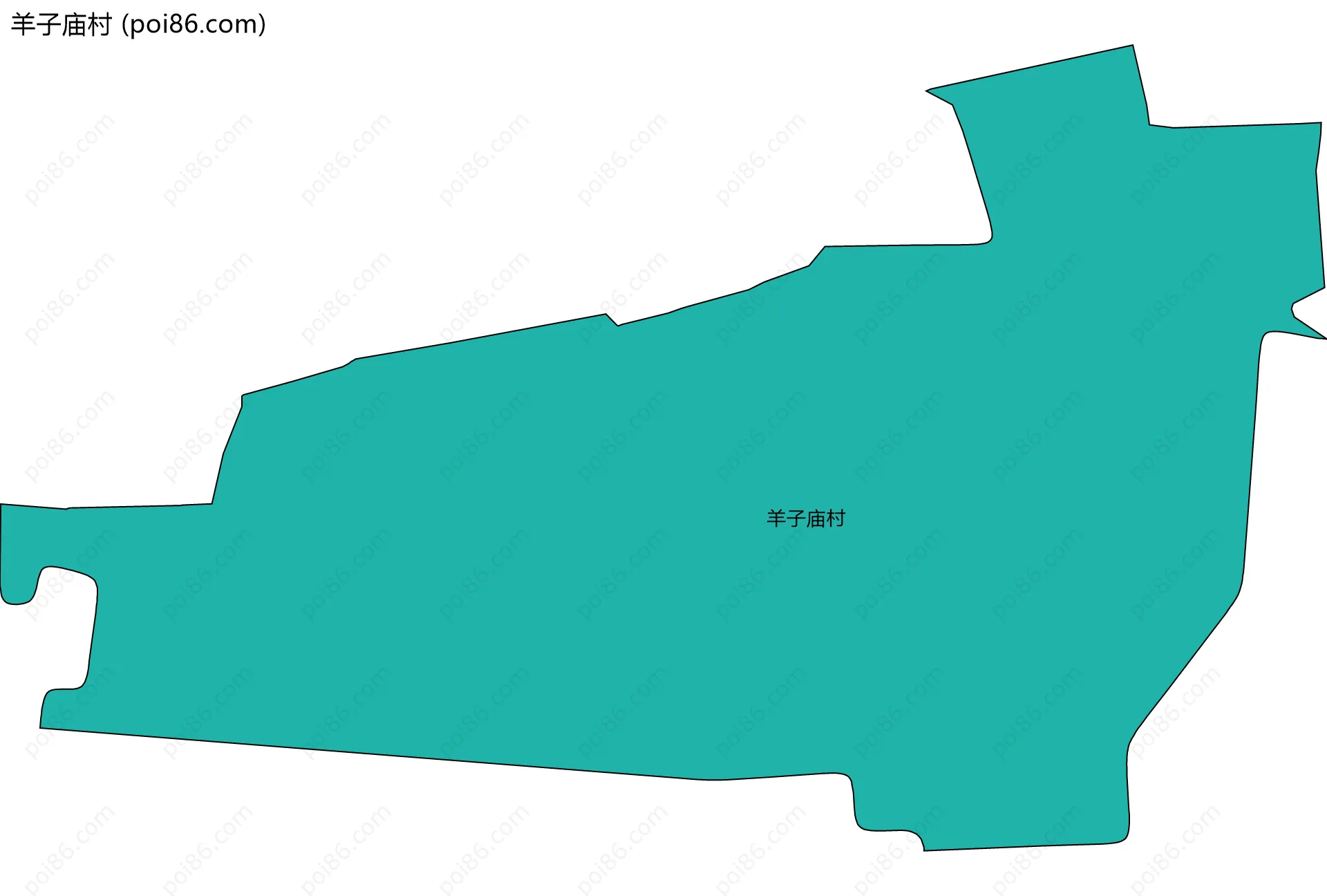 羊子庙村边界地图