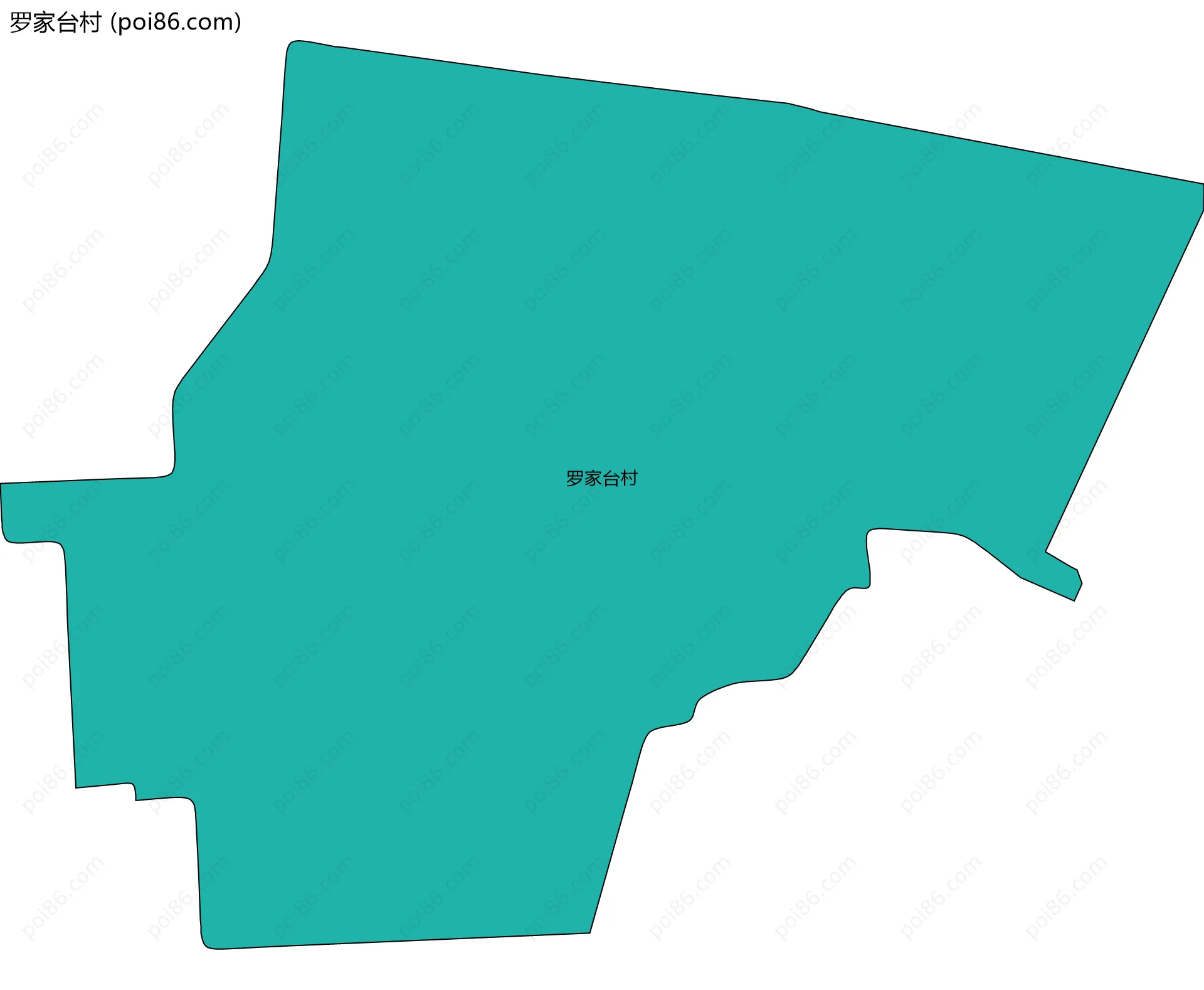 罗家台村边界地图