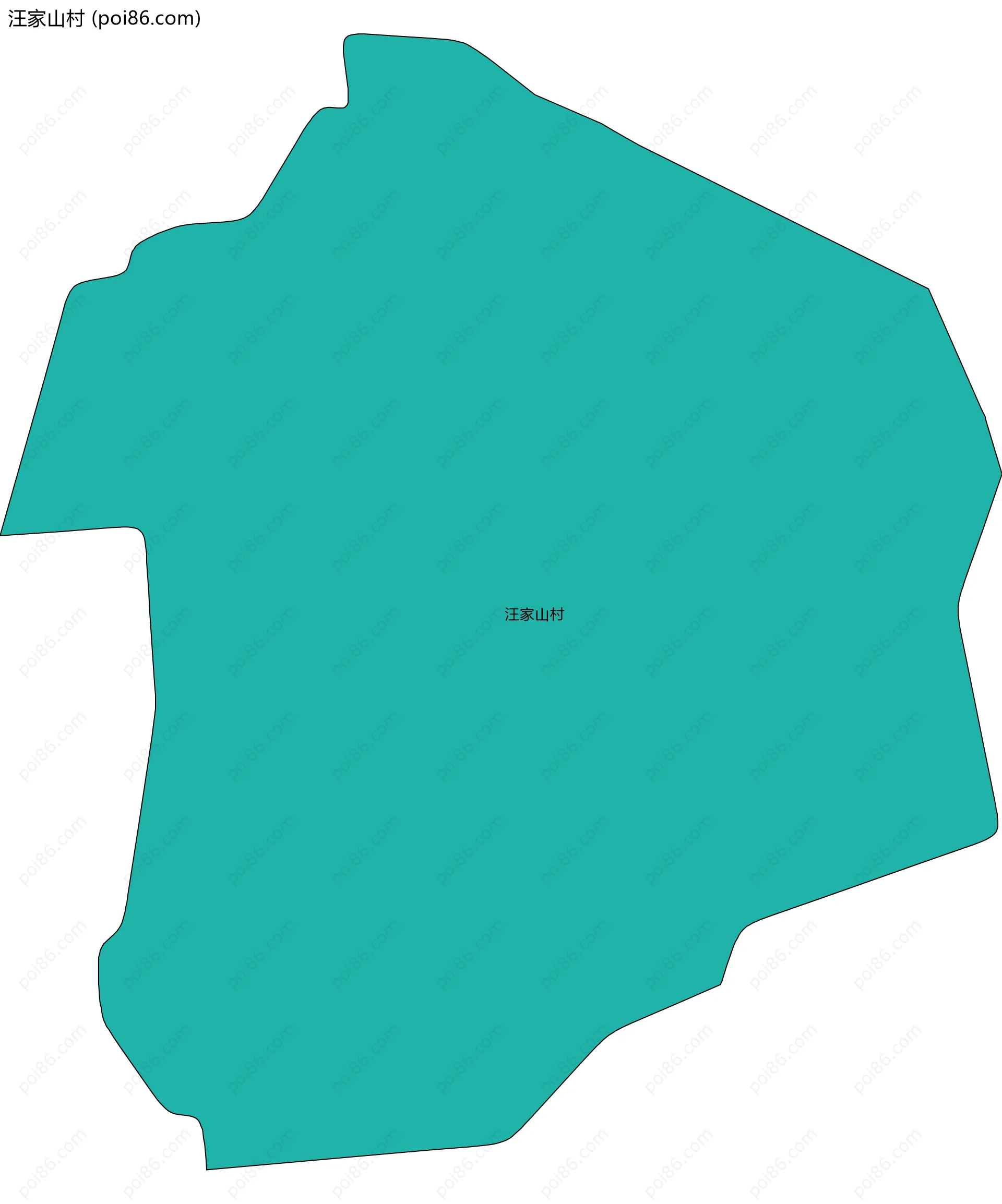 汪家山村边界地图