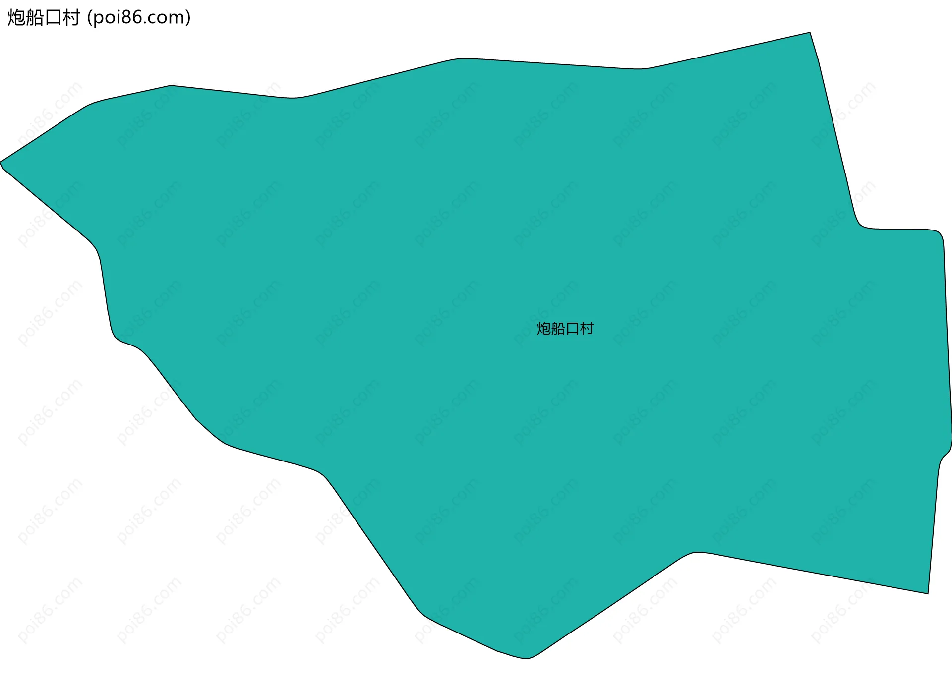 炮船口村边界地图