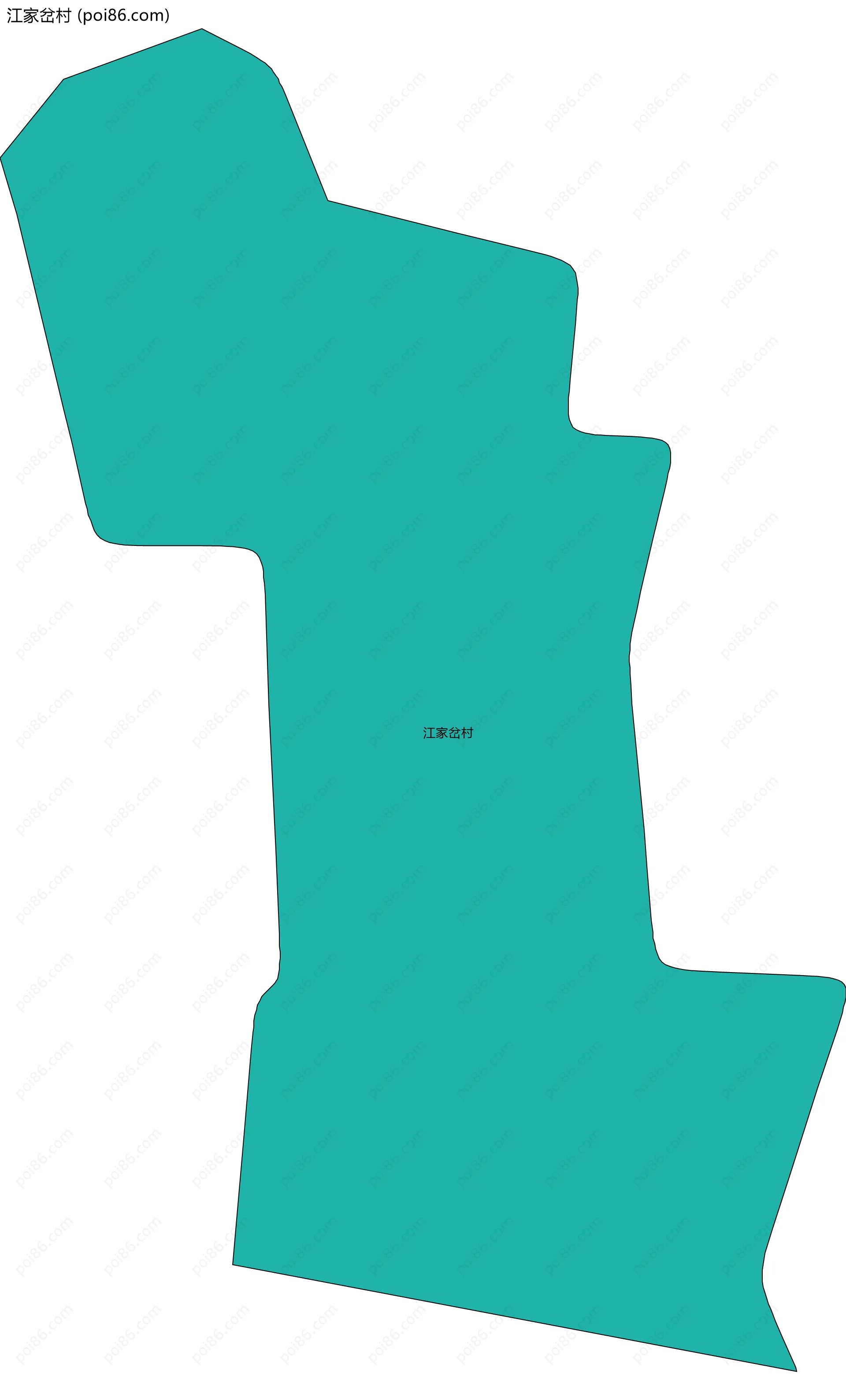 江家岔村边界地图