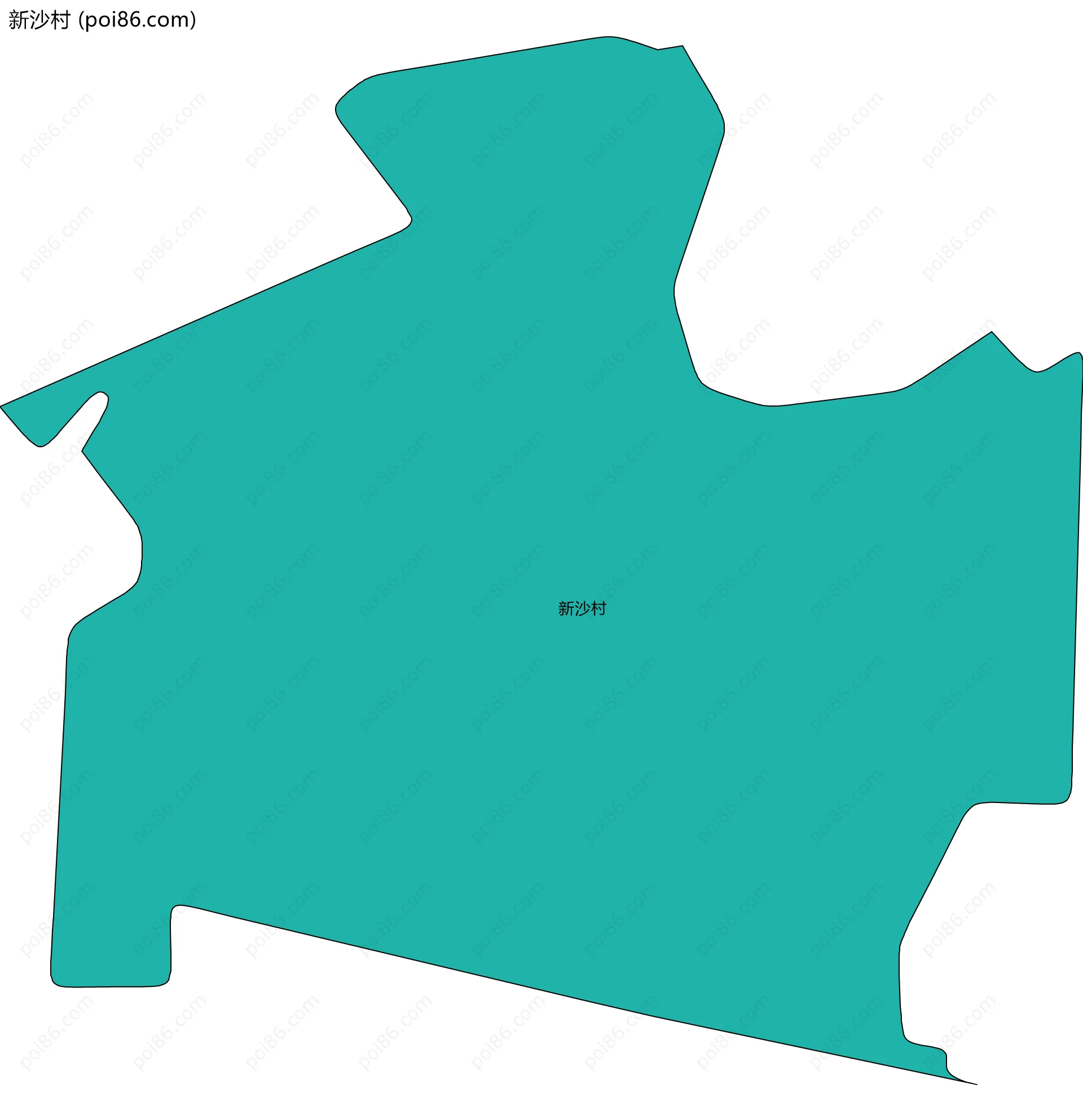 新沙村边界地图