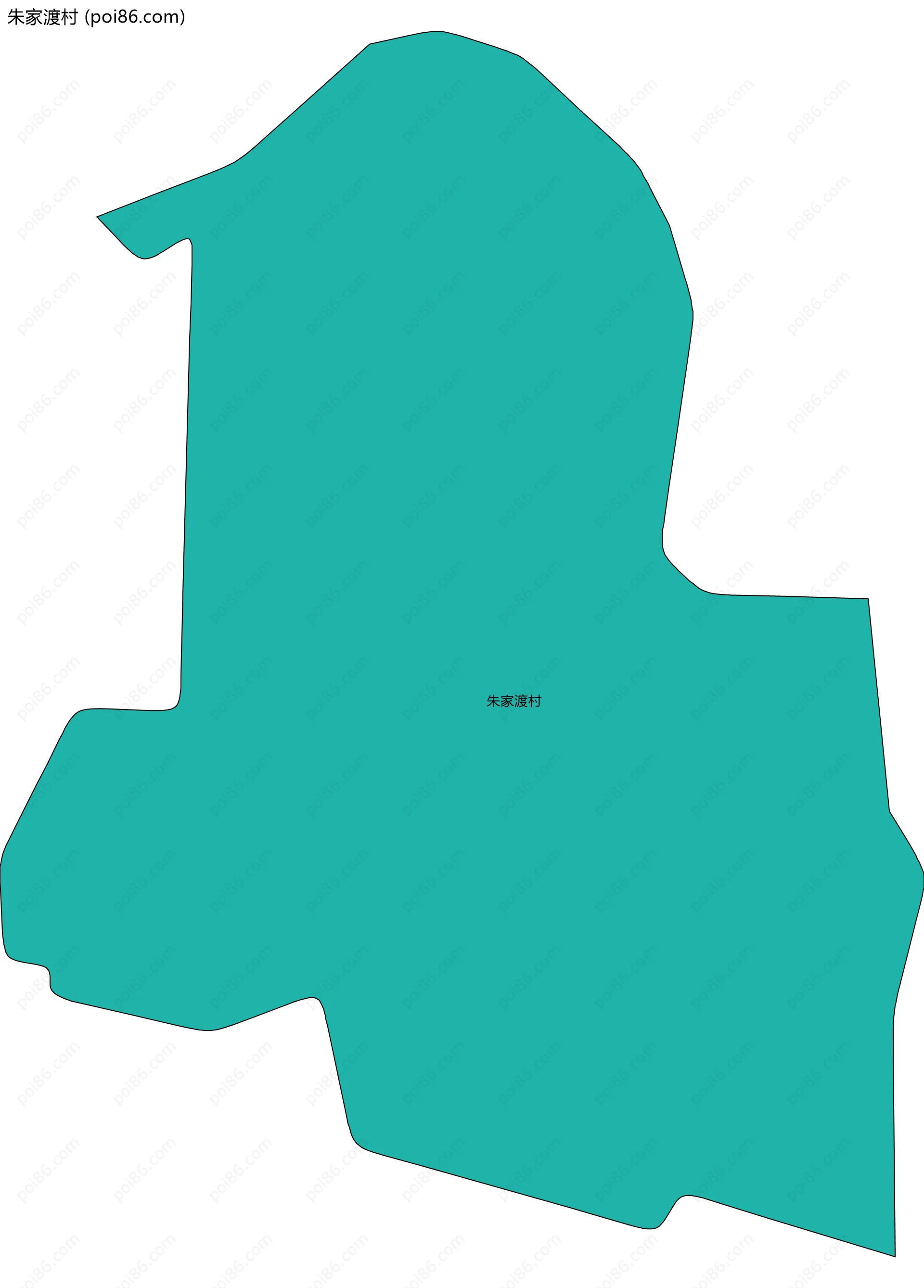 朱家渡村边界地图