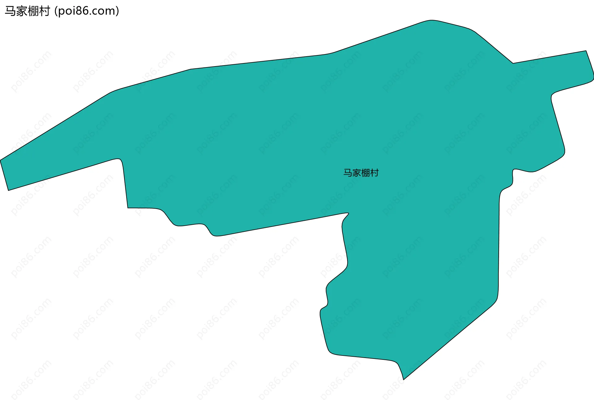 马家棚村边界地图