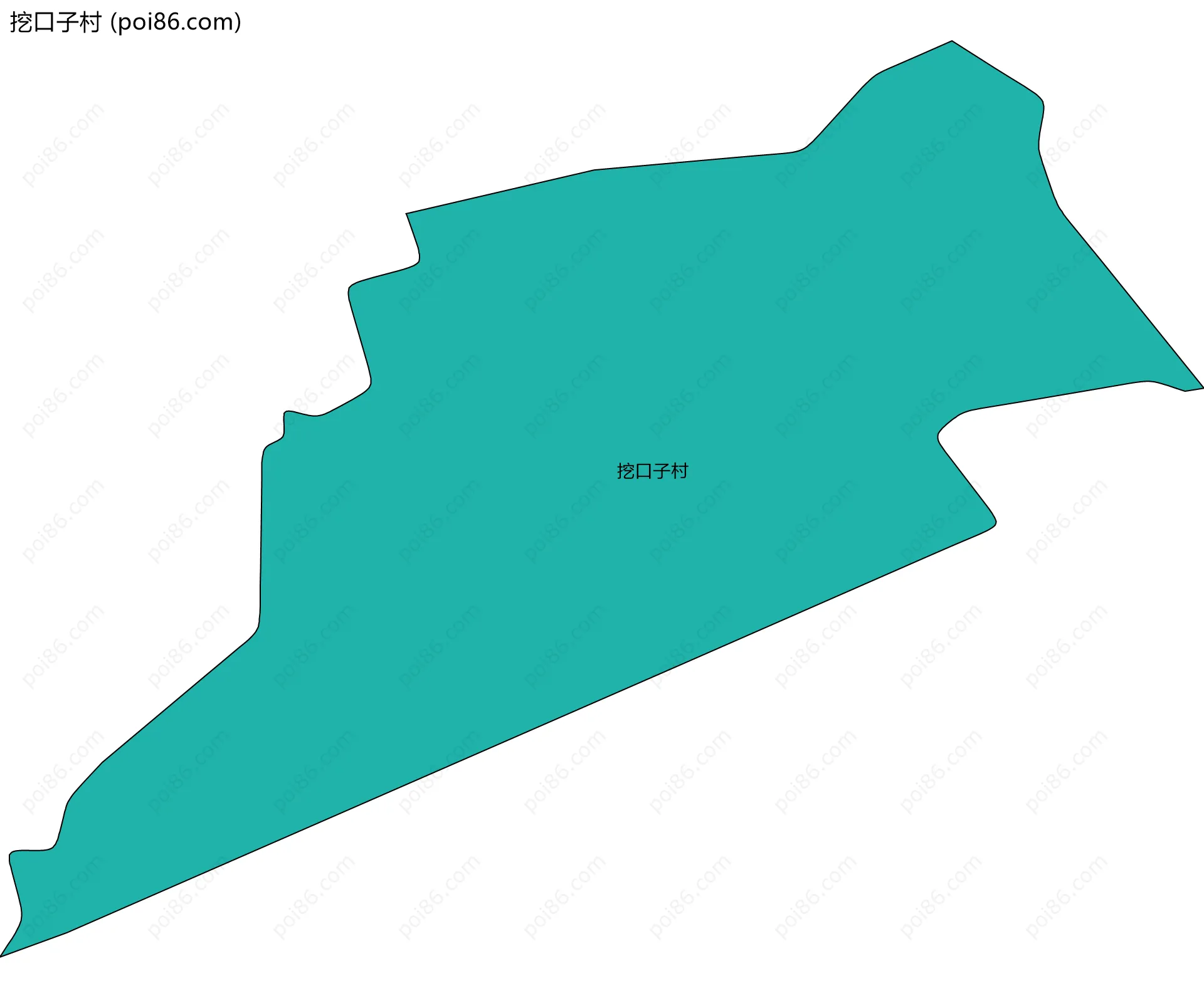 挖口子村边界地图