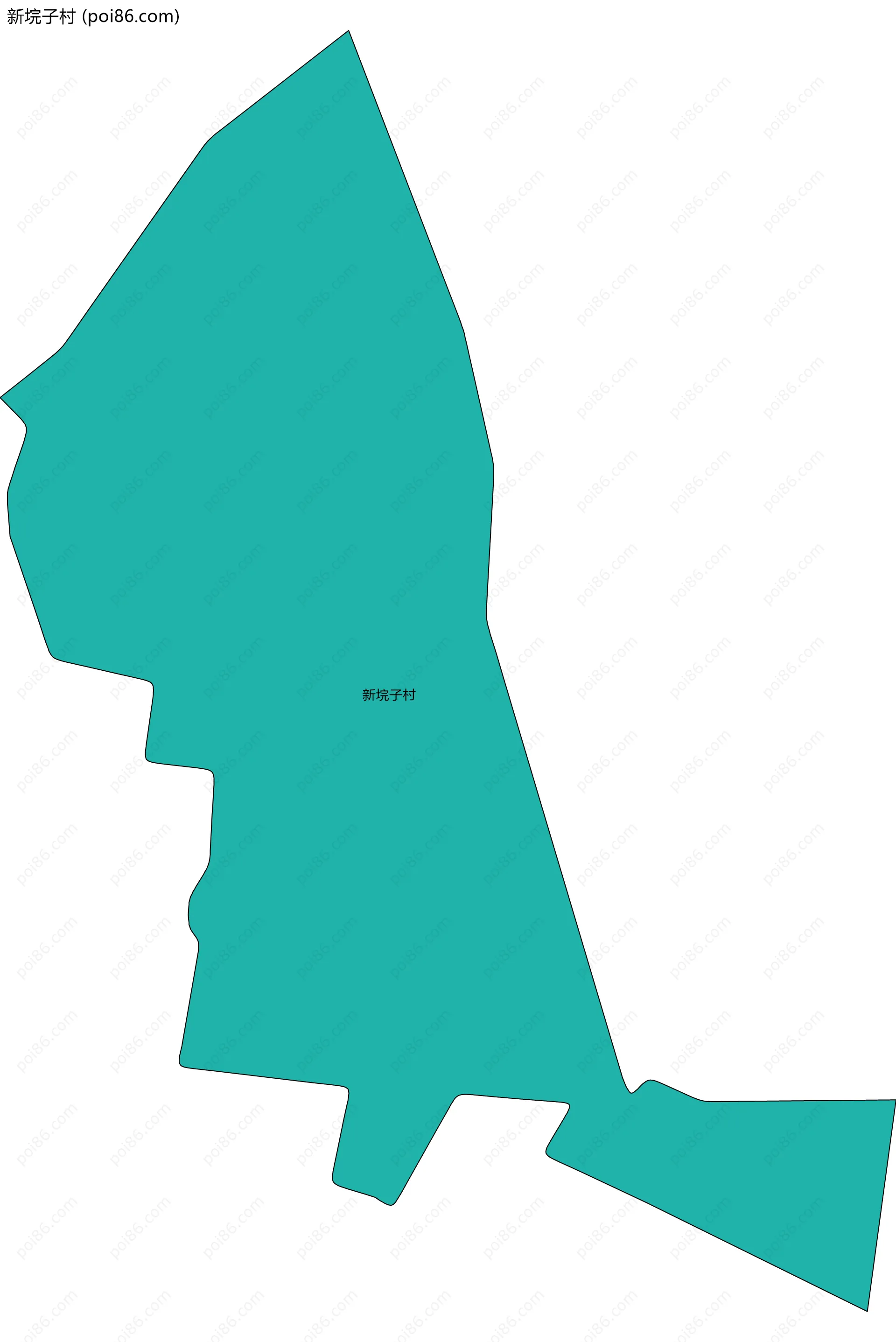 新垸子村边界地图