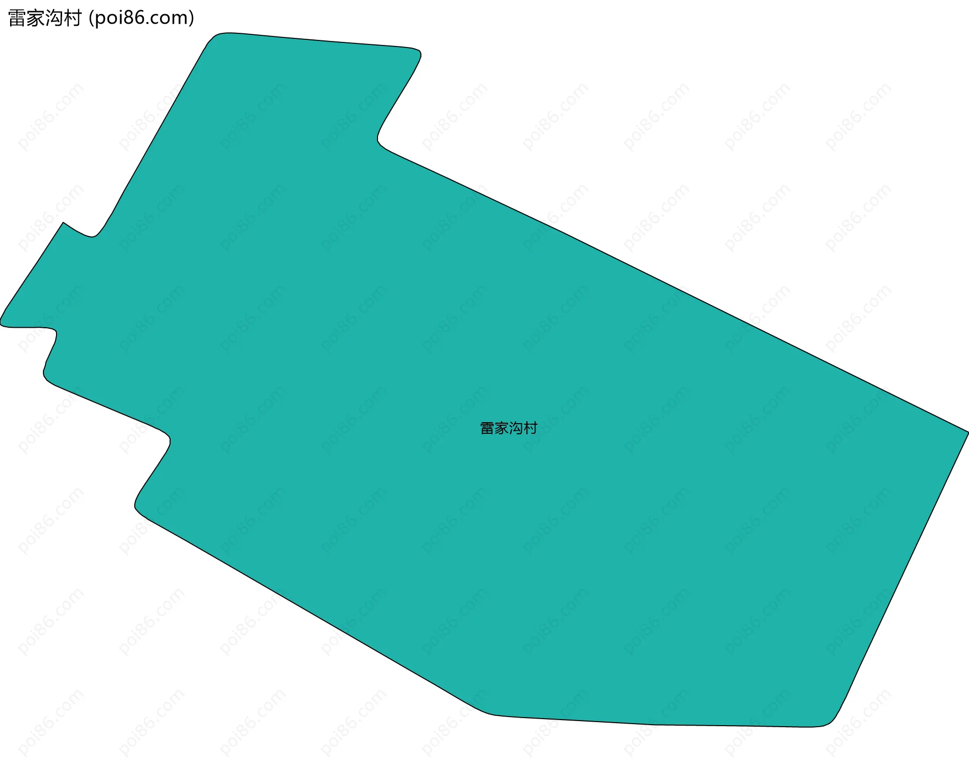 雷家沟村边界地图