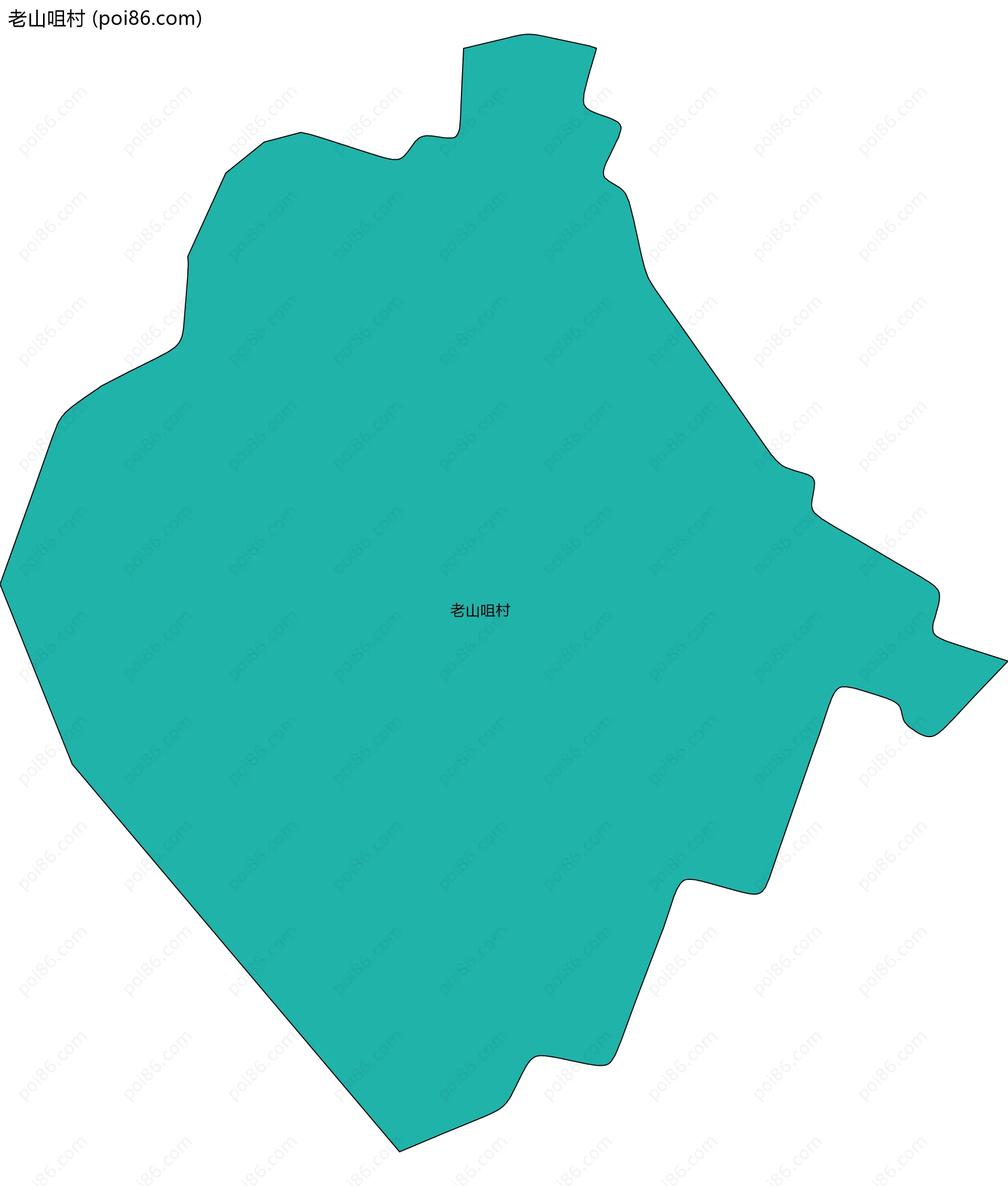 老山咀村边界地图