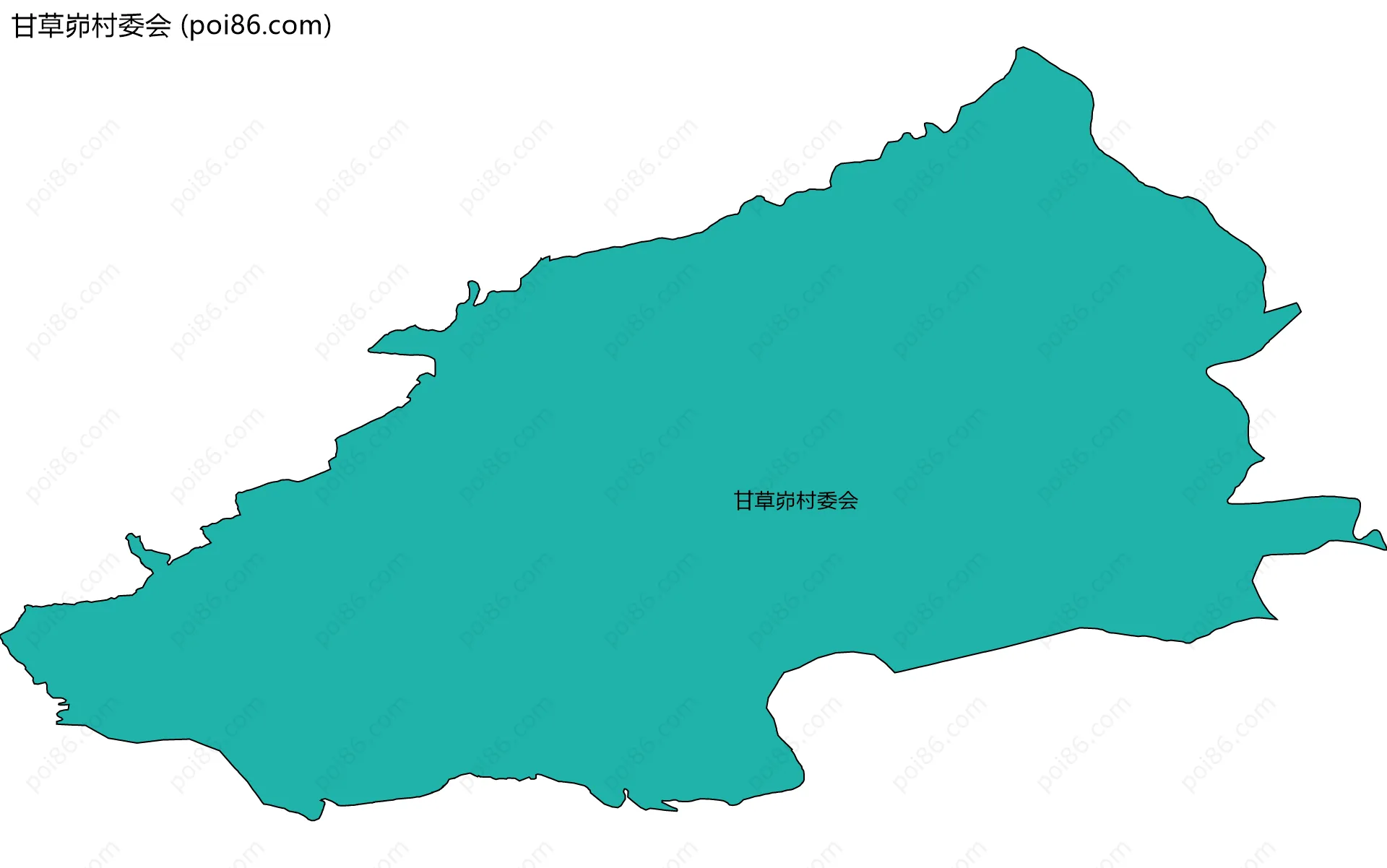 甘草峁村委会边界地图