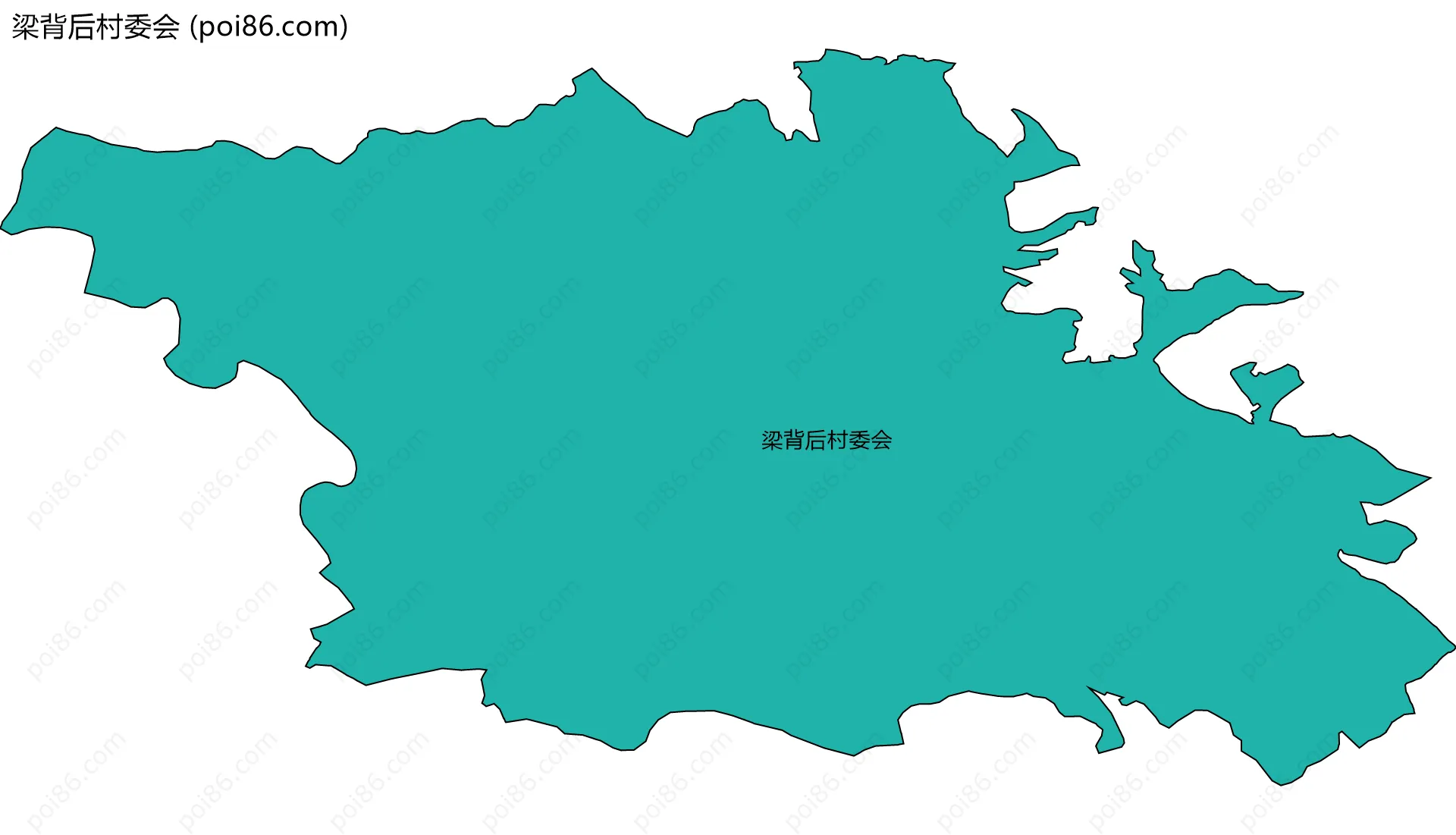 梁背后村委会边界地图