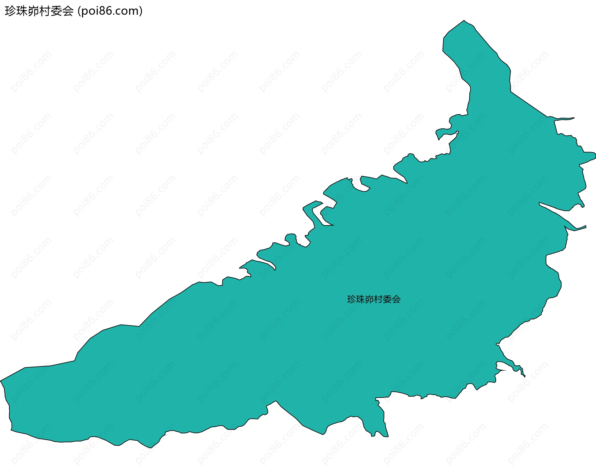 珍珠峁村委会边界地图