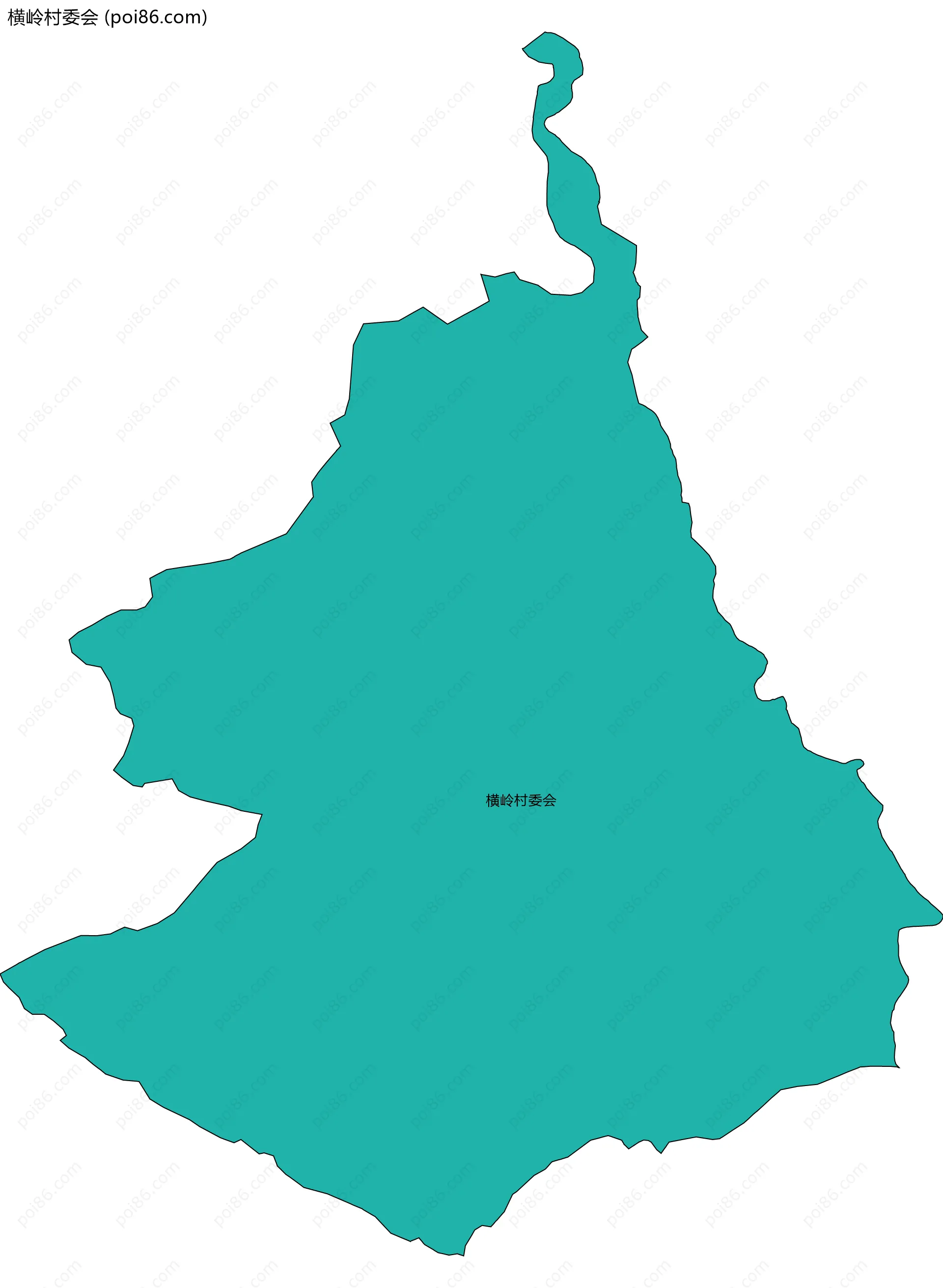 横岭村委会边界地图