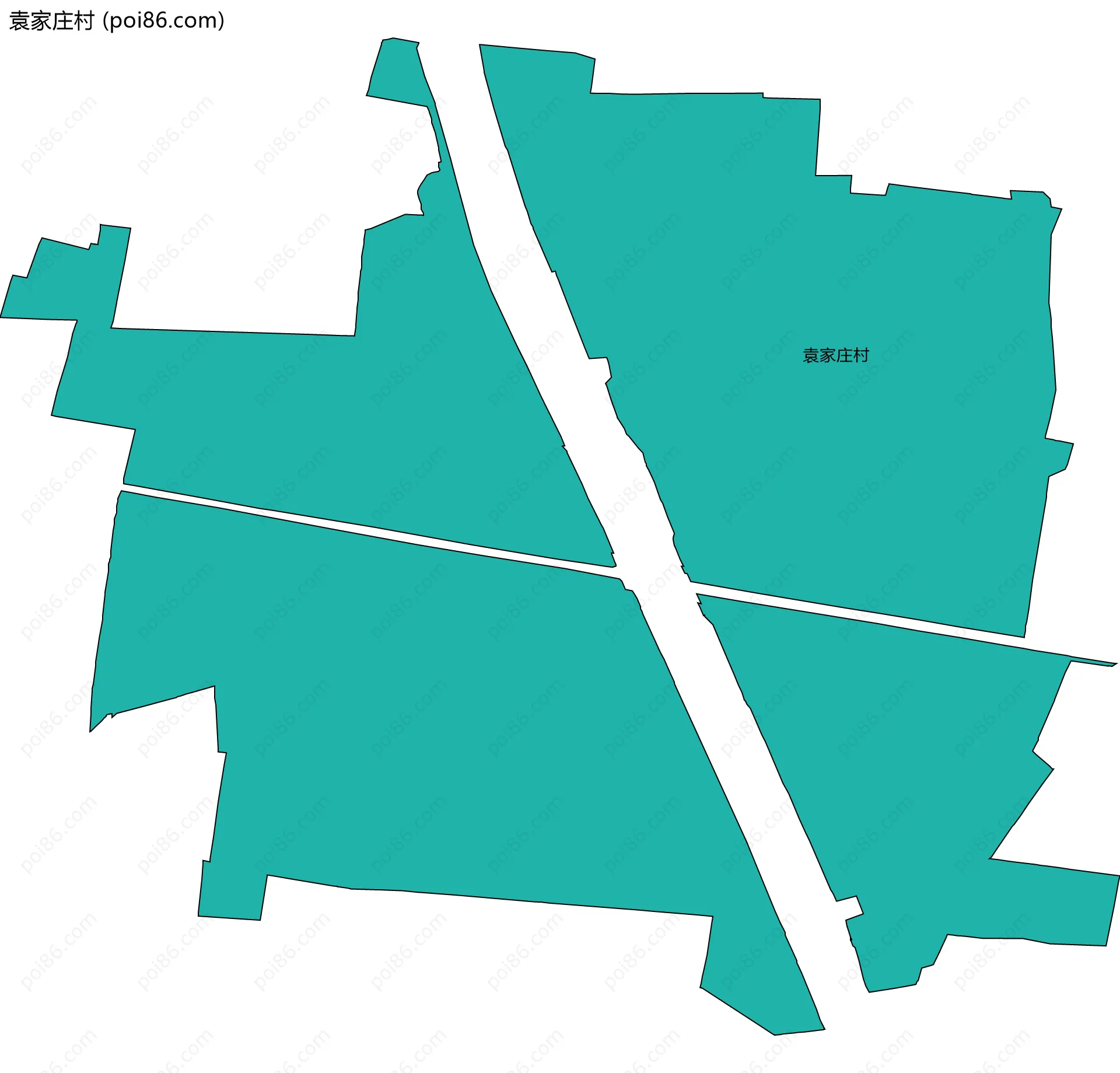袁家庄村边界地图