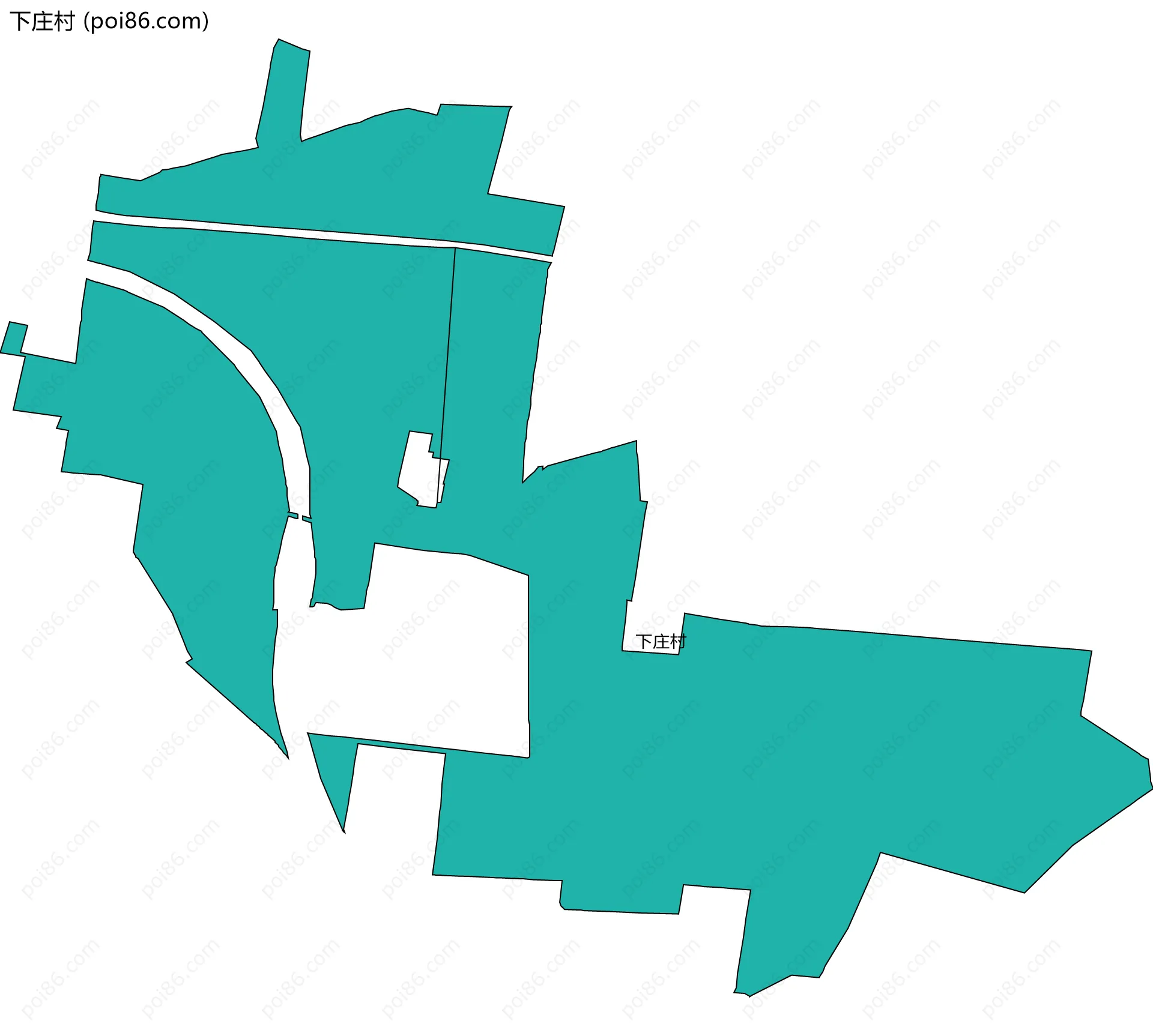 下庄村边界地图