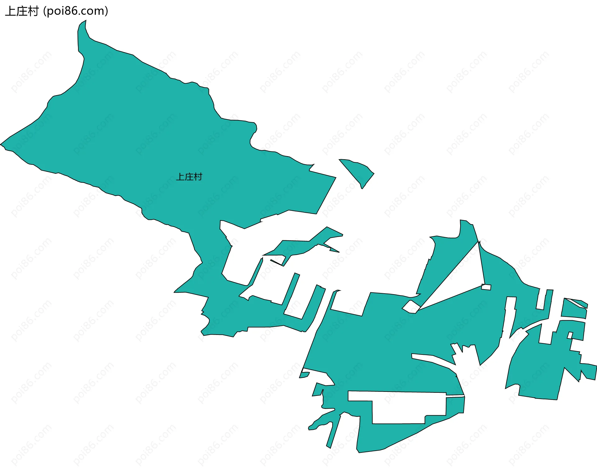 上庄村边界地图