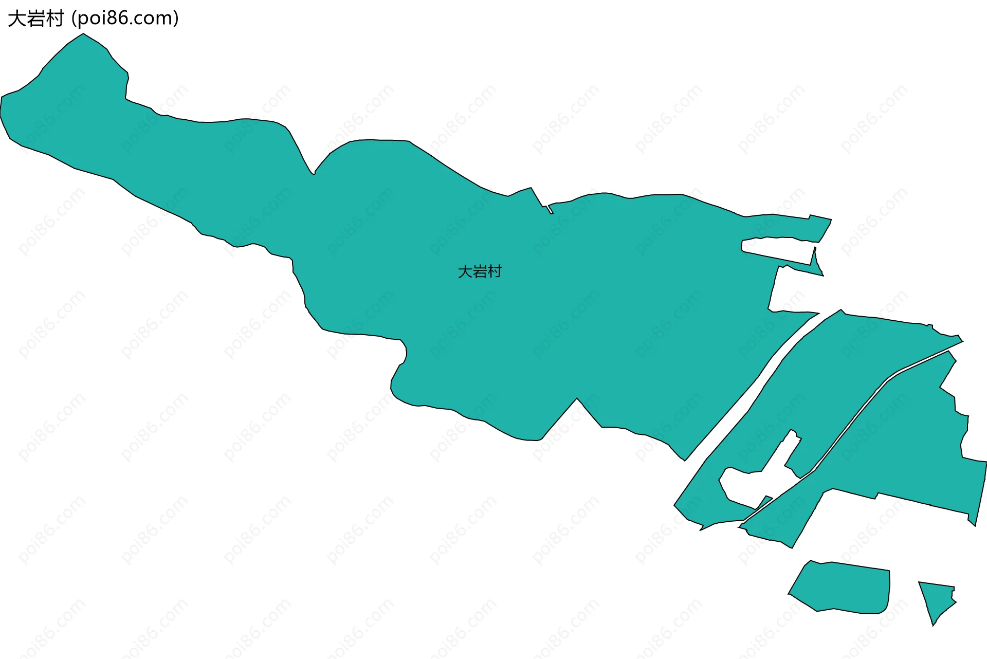大岩村边界地图