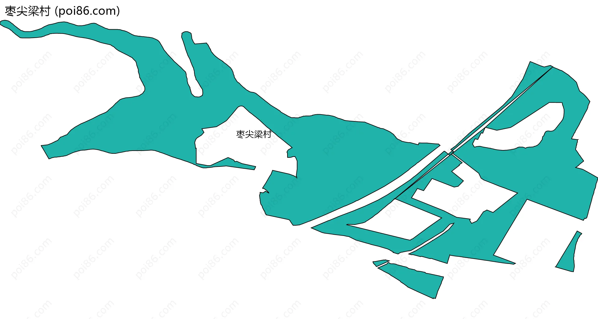 枣尖梁村边界地图