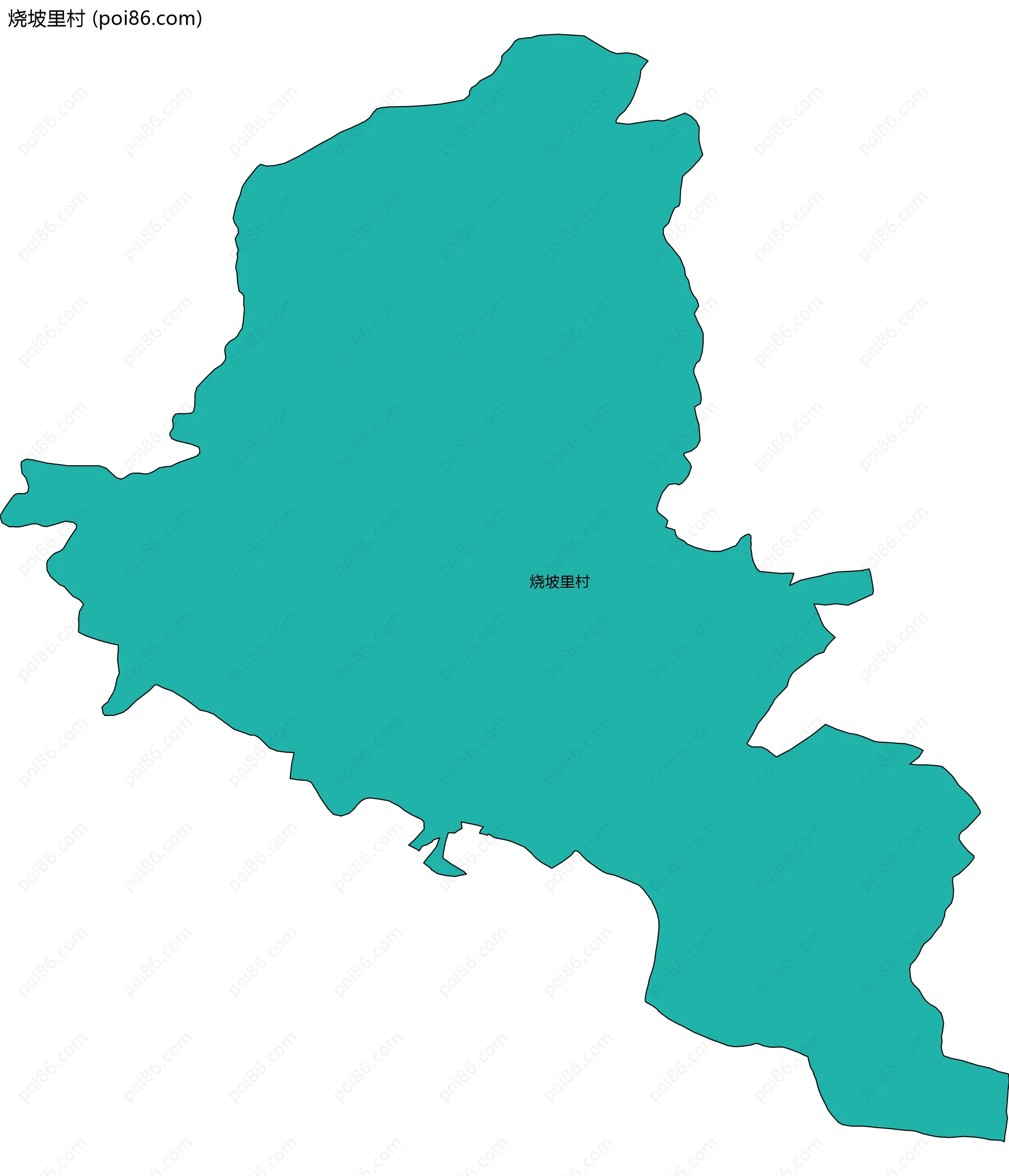 烧坡里村边界地图