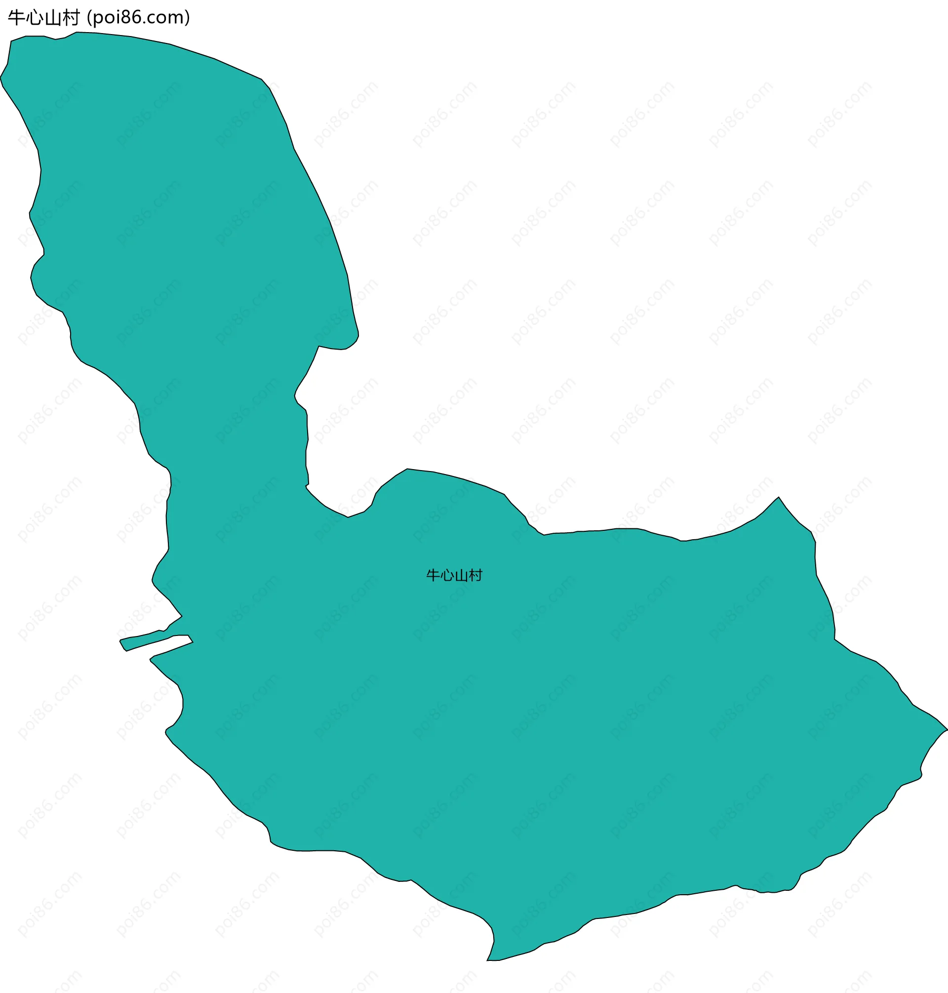 牛心山村边界地图