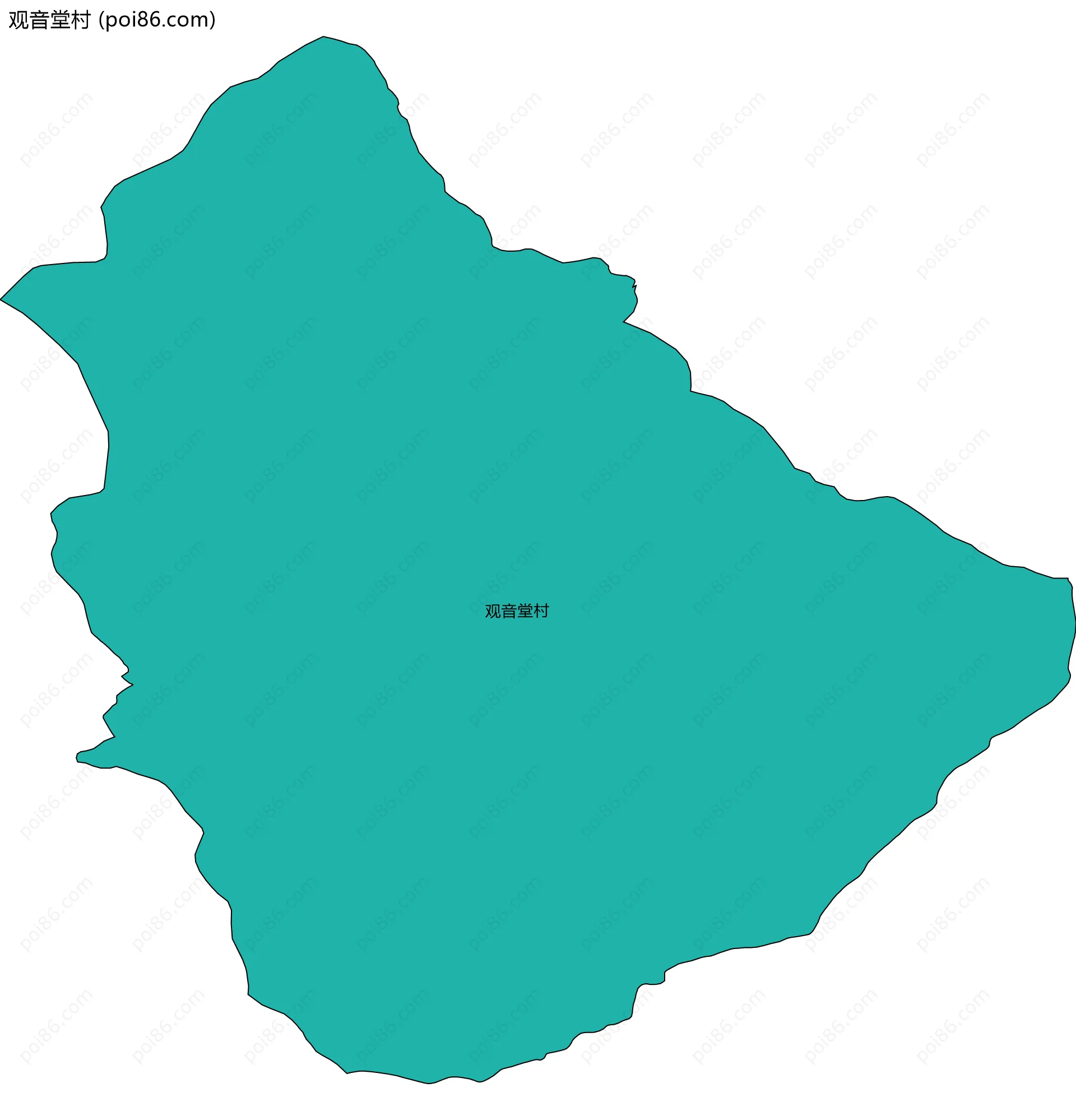 观音堂村边界地图