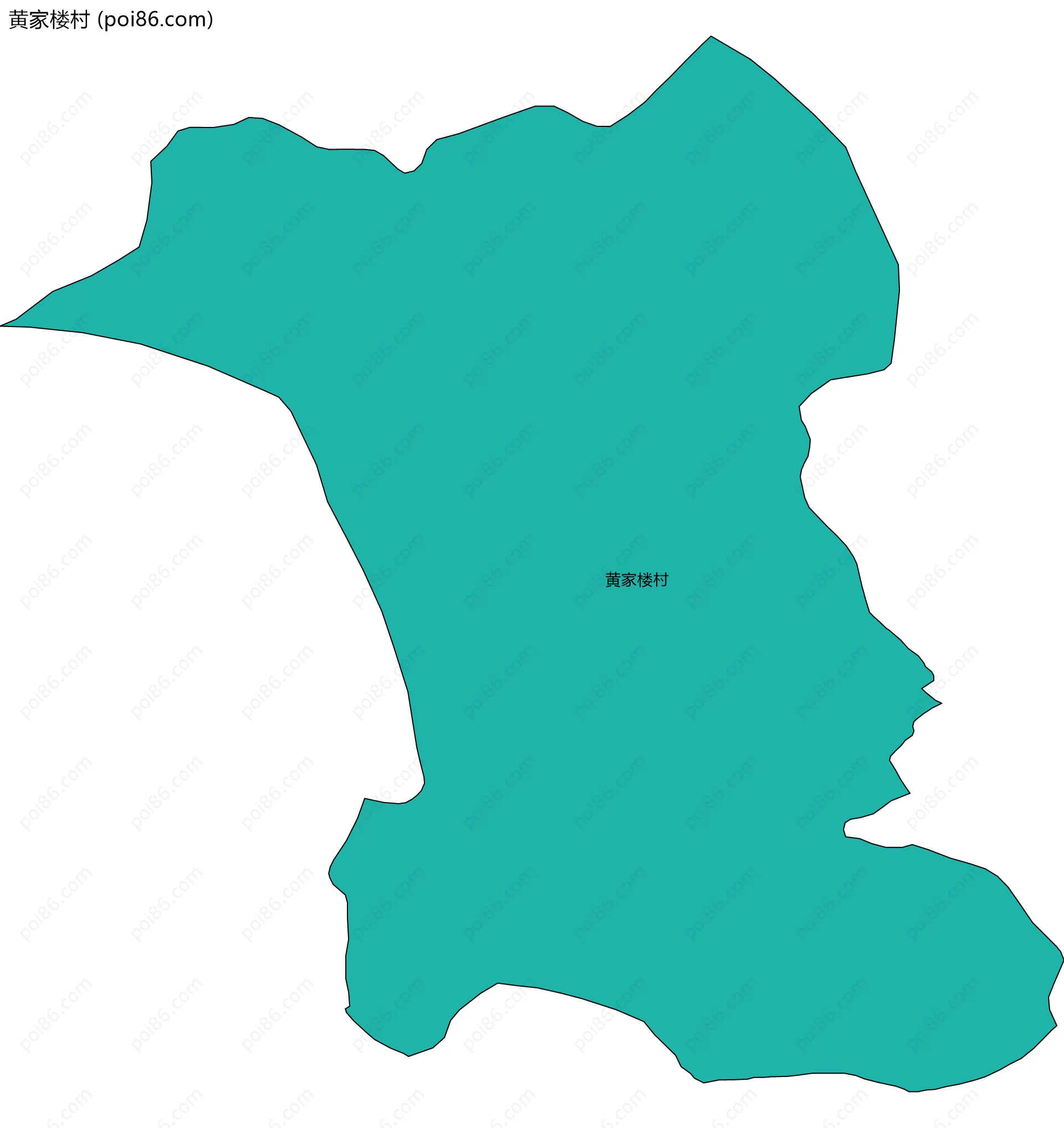 黄家楼村边界地图
