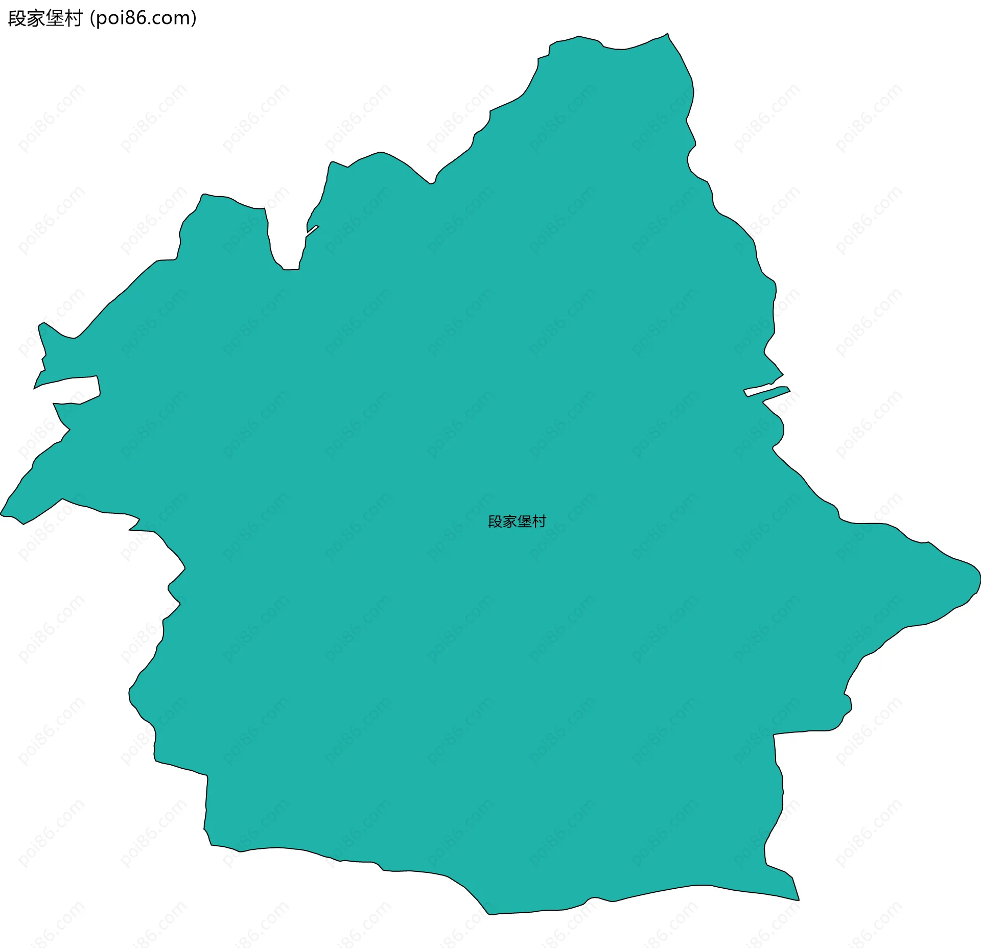 段家堡村边界地图