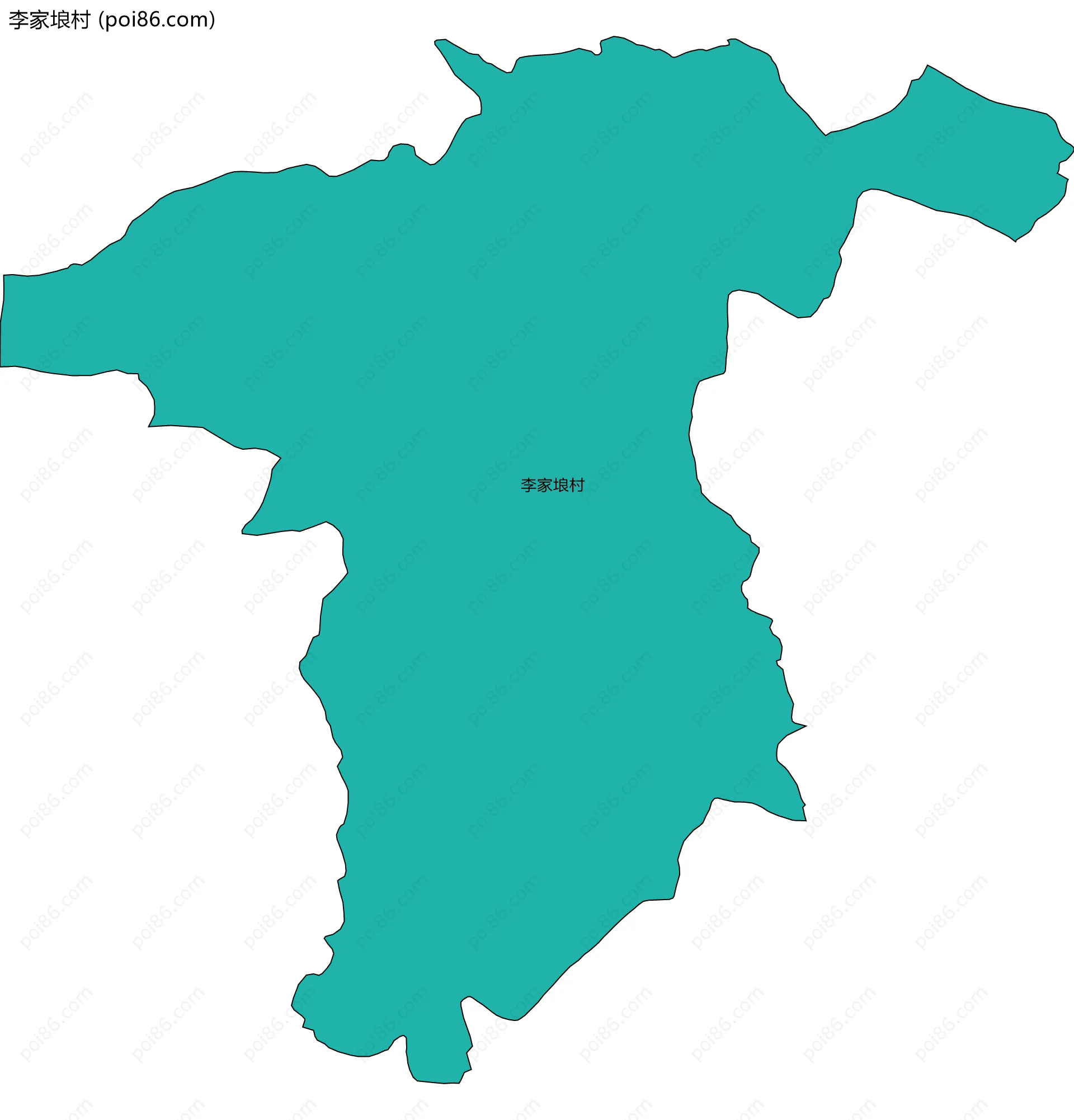 李家埌村边界地图