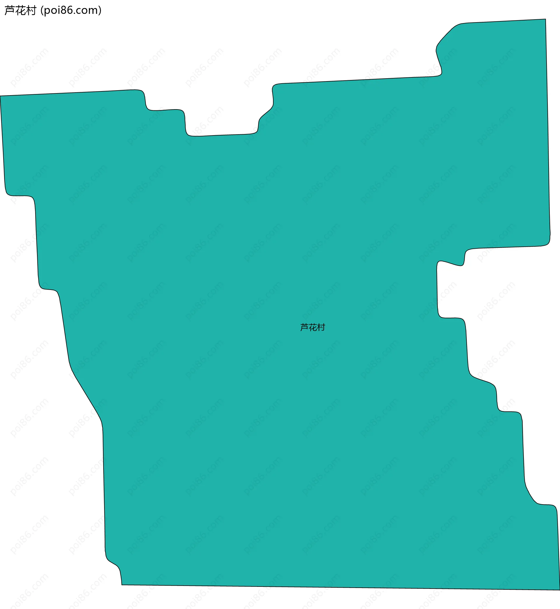 芦花村边界地图