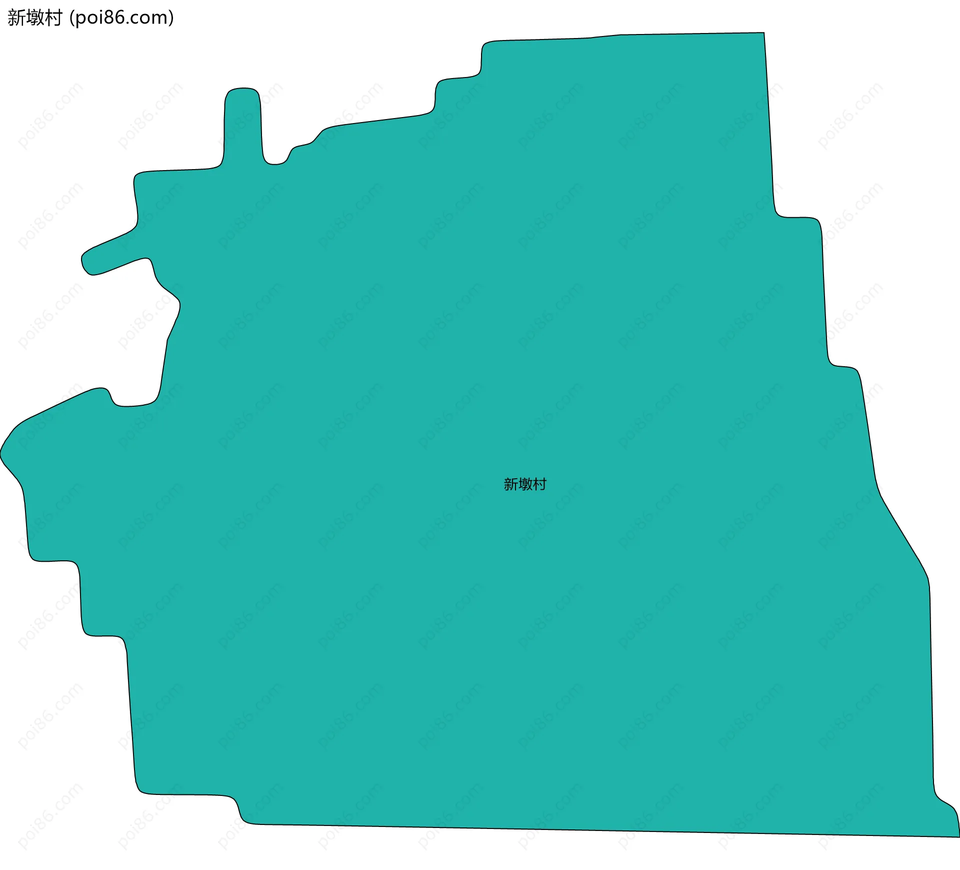 新墩村边界地图