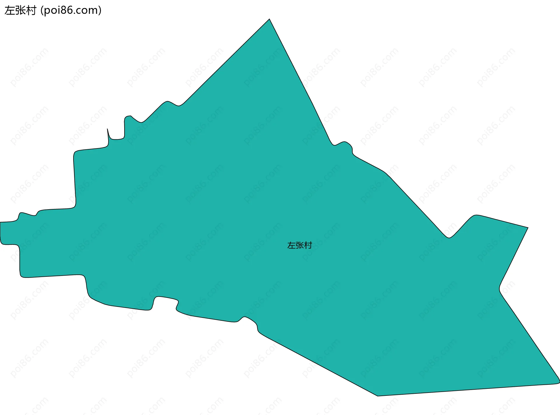 左张村边界地图