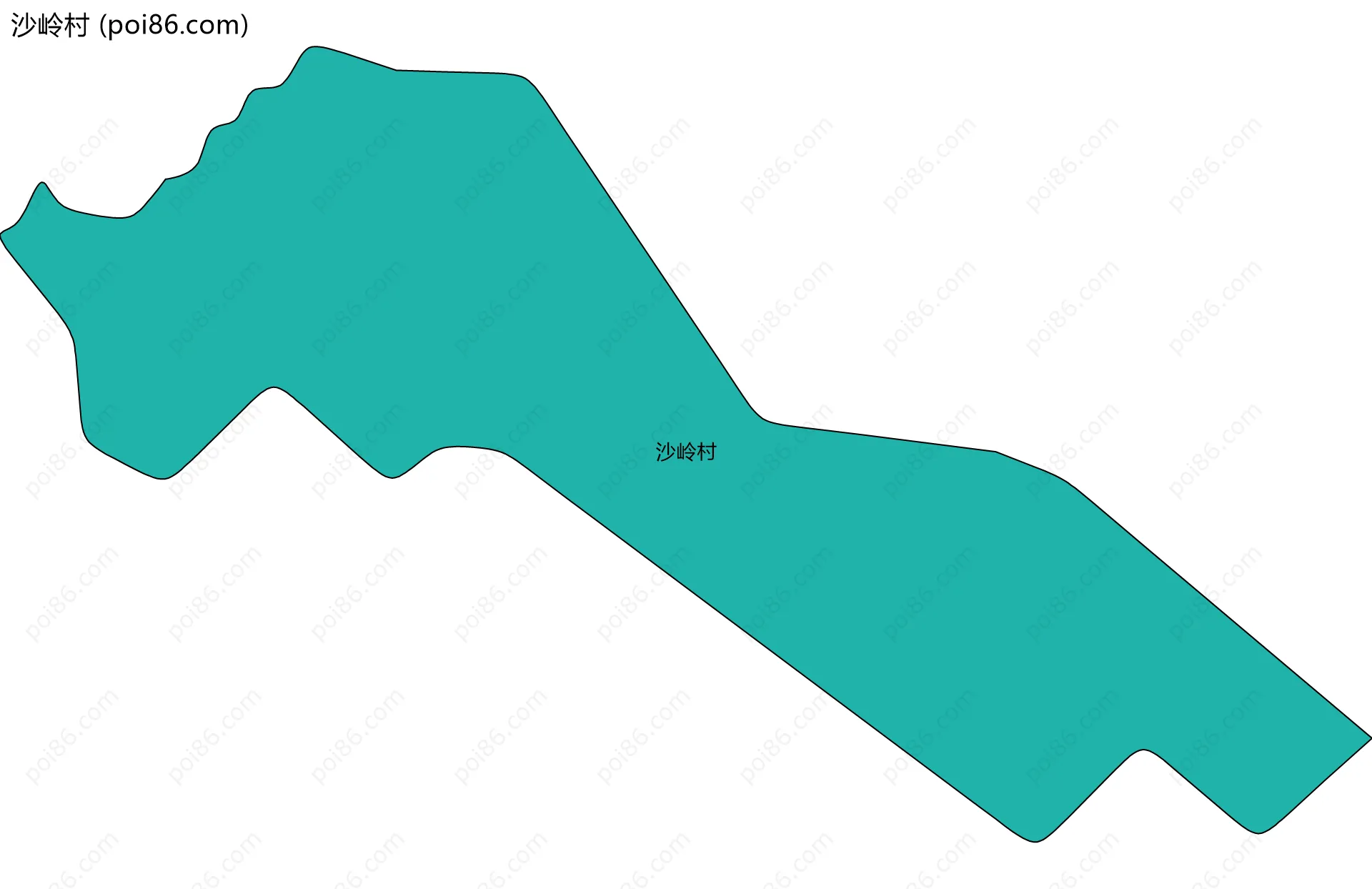 沙岭村边界地图