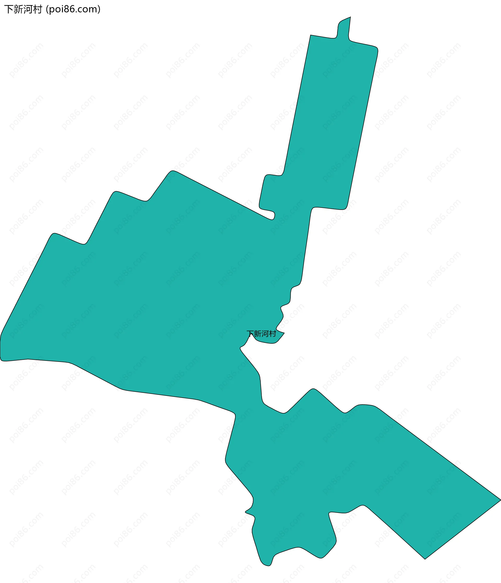 下新河村边界地图