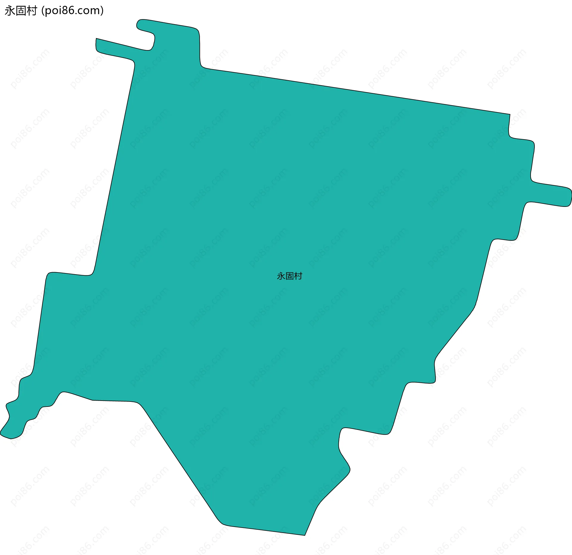 永固村边界地图