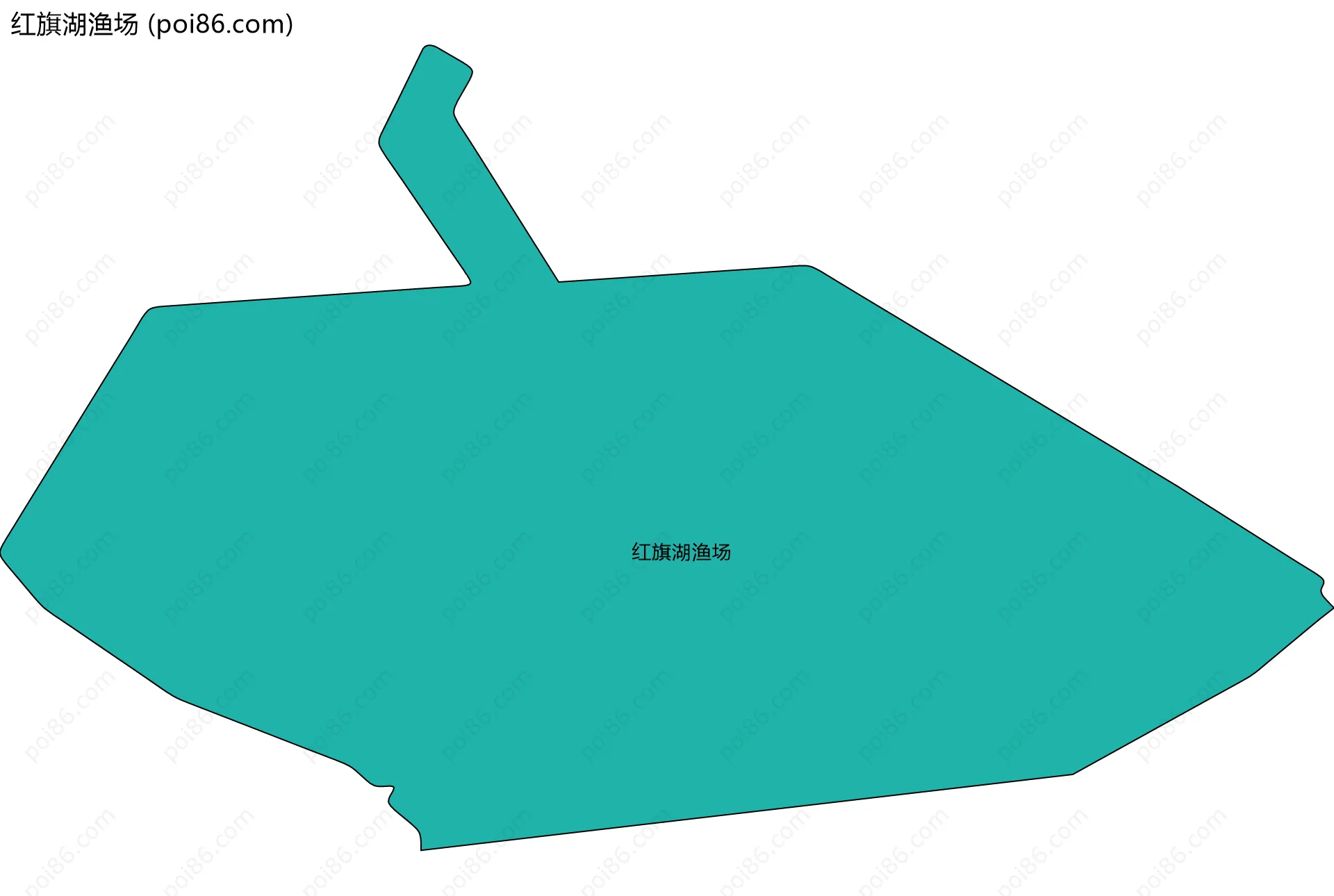 红旗湖渔场边界地图